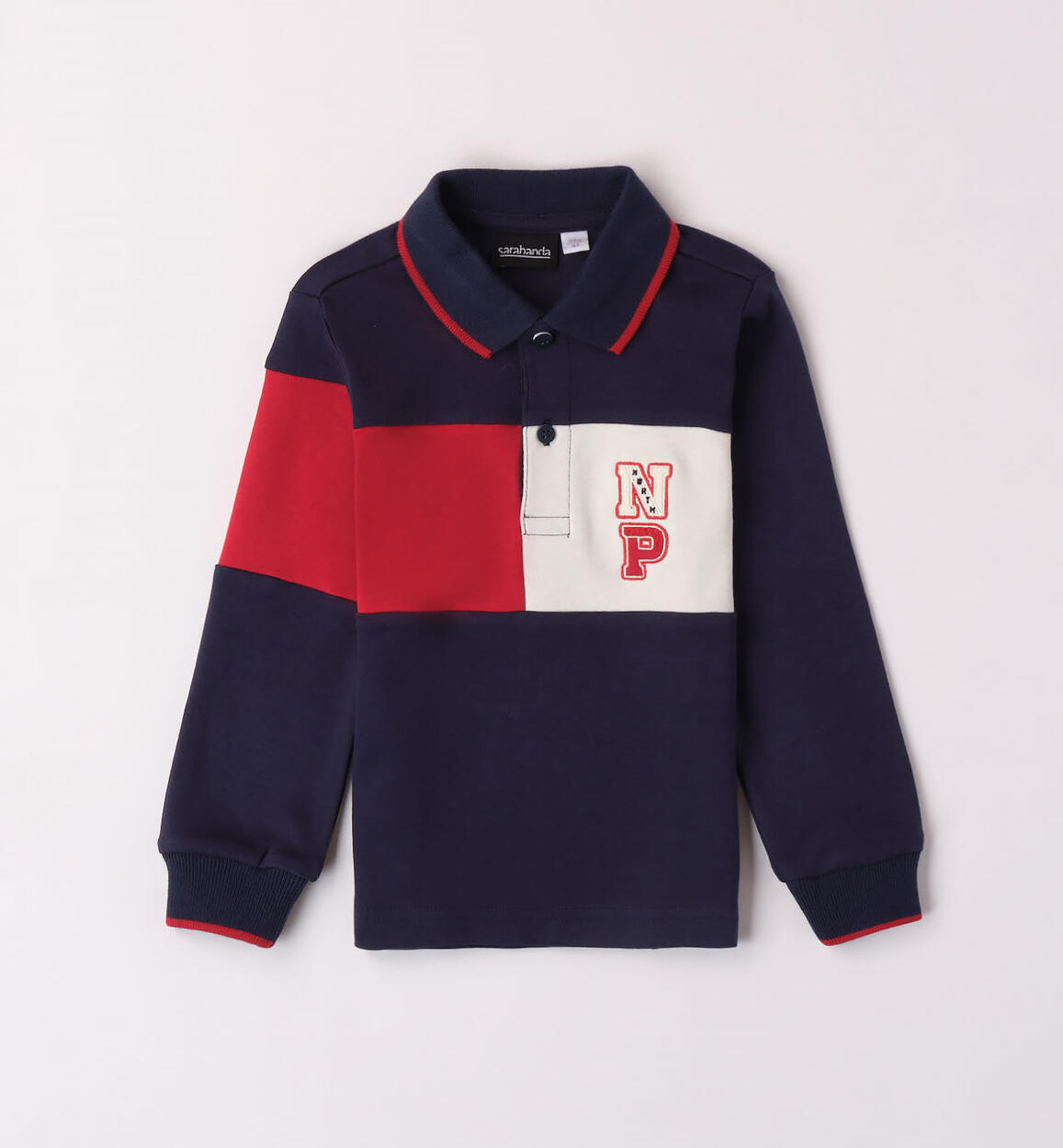 Polo 100% cotone per bambino BLU Sarabanda