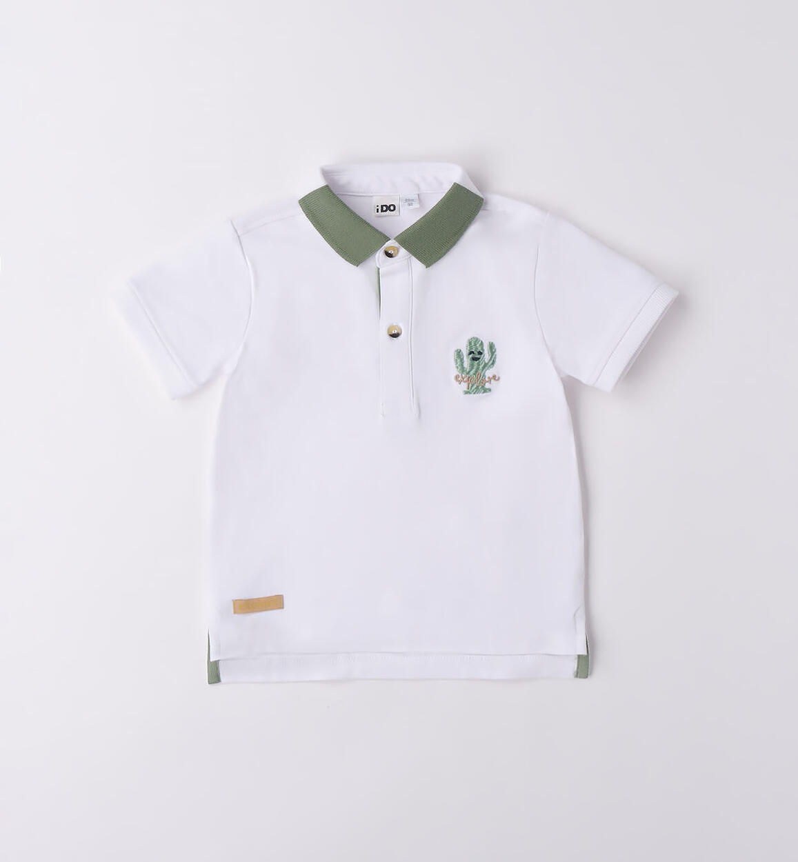 Polo bambino cactus BIANCO iDO