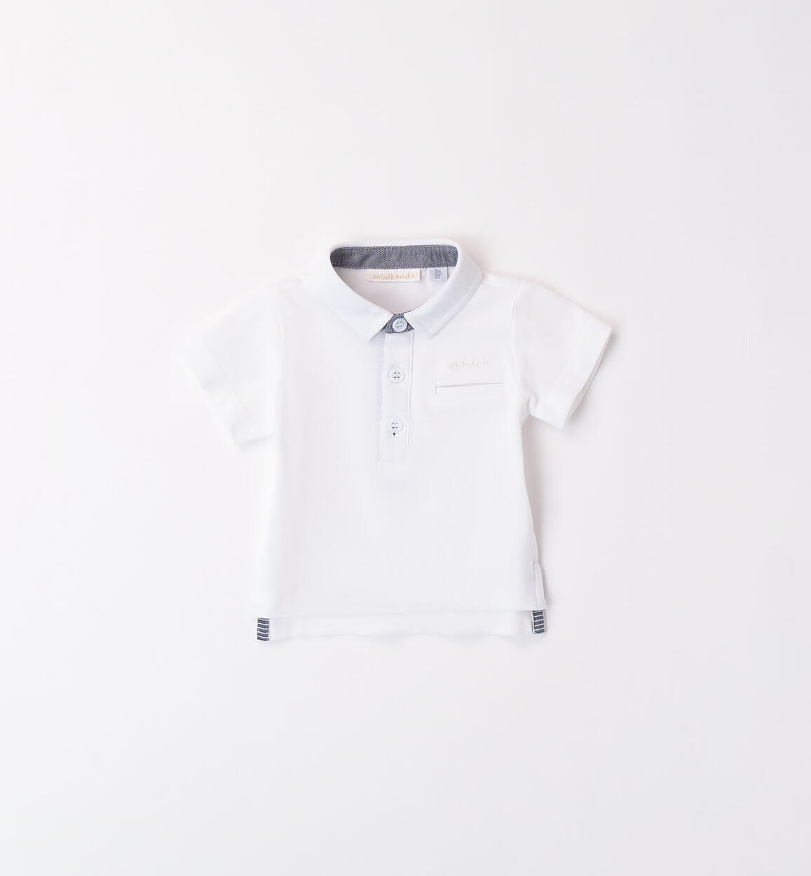 Polo bimbo 100% cotone BIANCO Minibanda