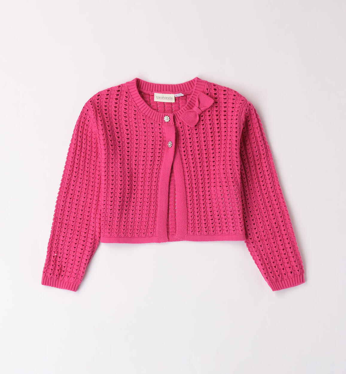 Girls' cropped cardigan  FUCHSIA Sarabanda