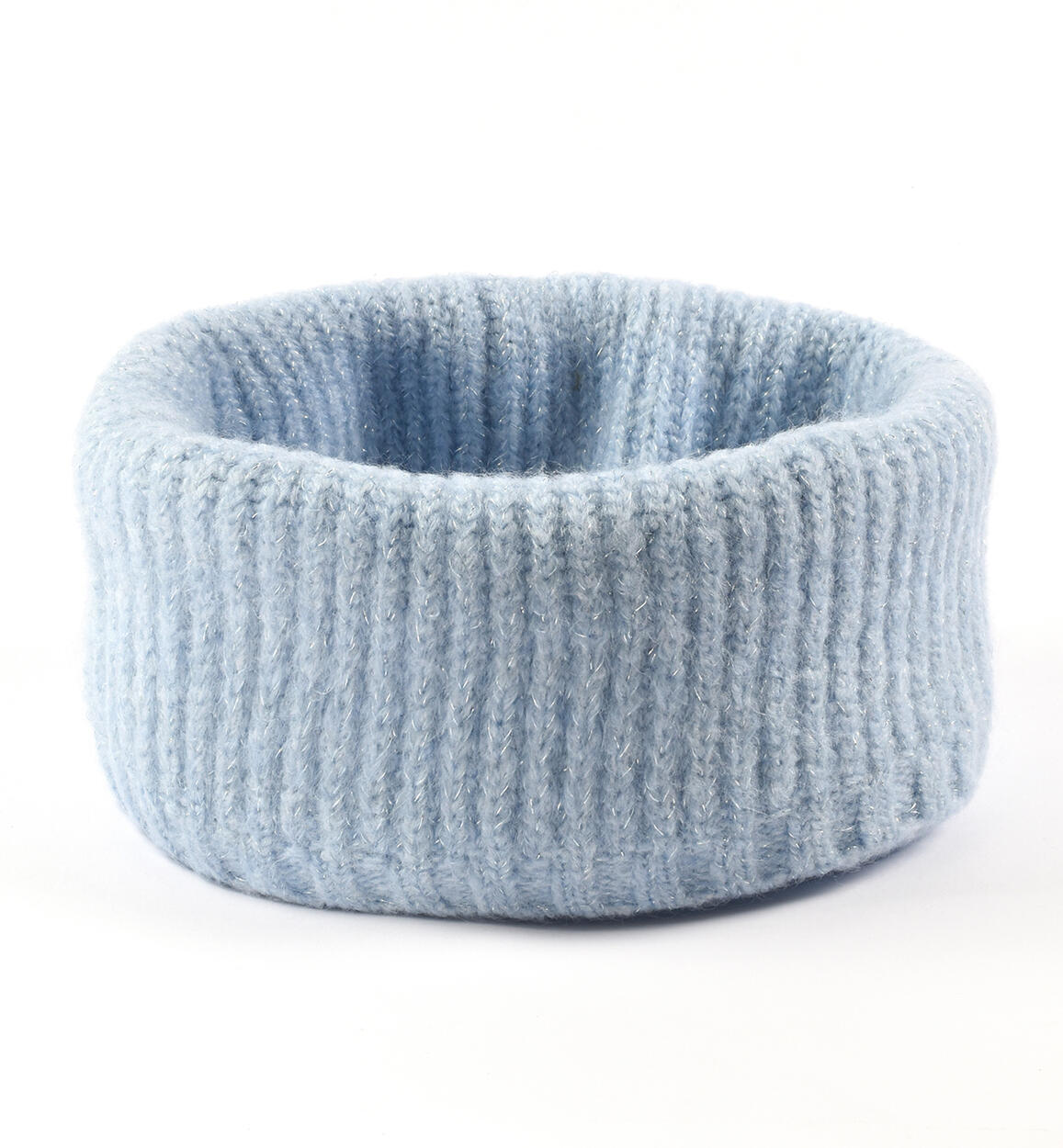 Sciarpa ad anello bambina in tricot AZZURRO iDO