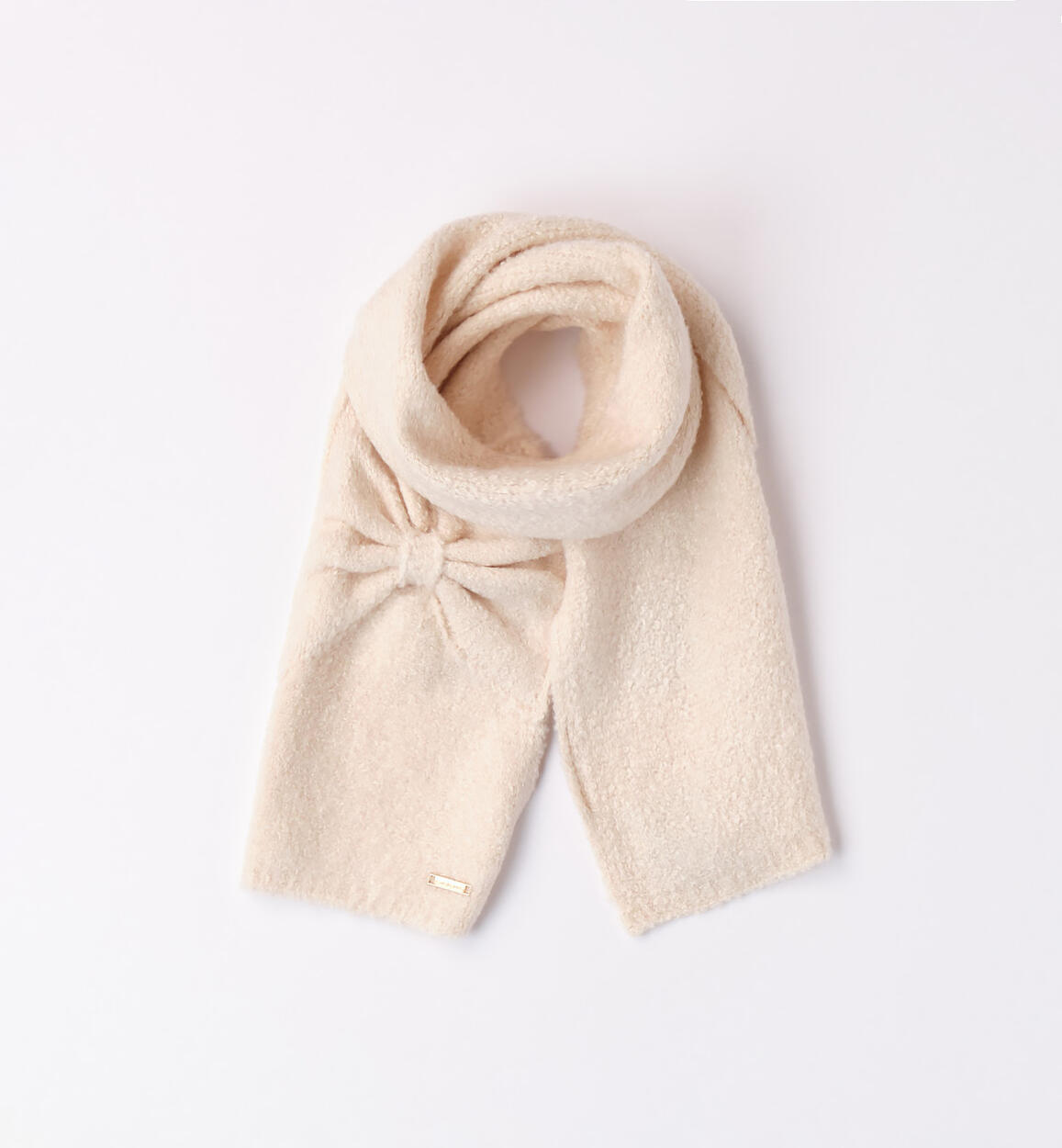 Sarabanda bow scarf for girls from 9 months to 8 years BEIGE Sarabanda