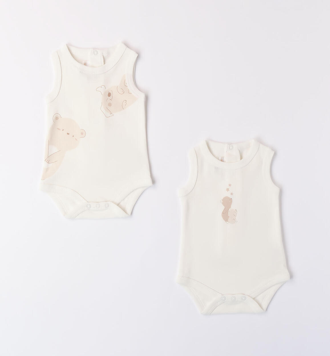 Set of baby bodysuits CREAM Minibanda