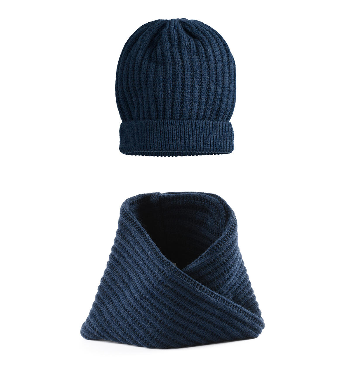 Set cappello e sciarpa bambino BLU iDO