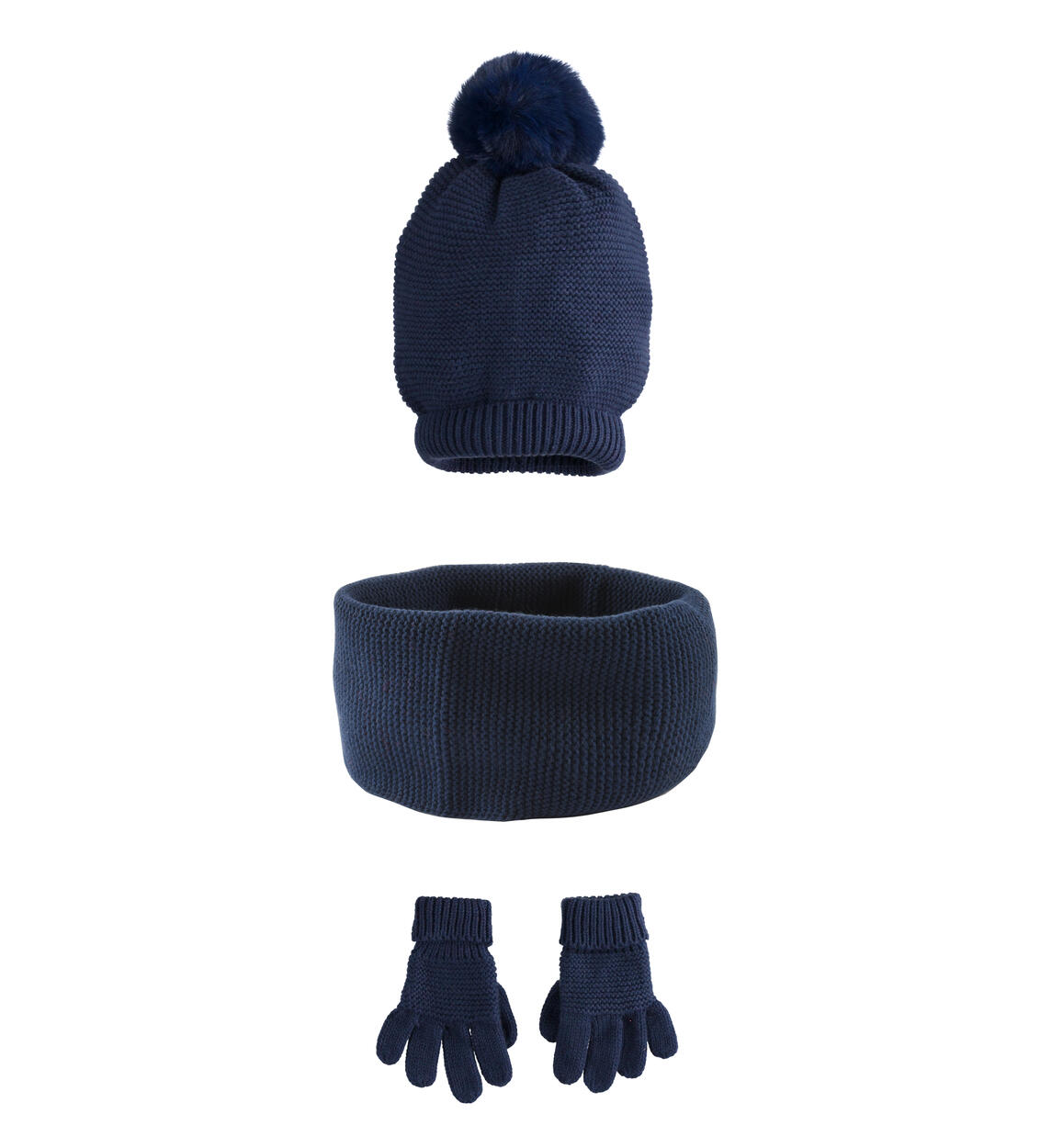 Set cappello sciarpa guanti bambina BLU Sarabanda