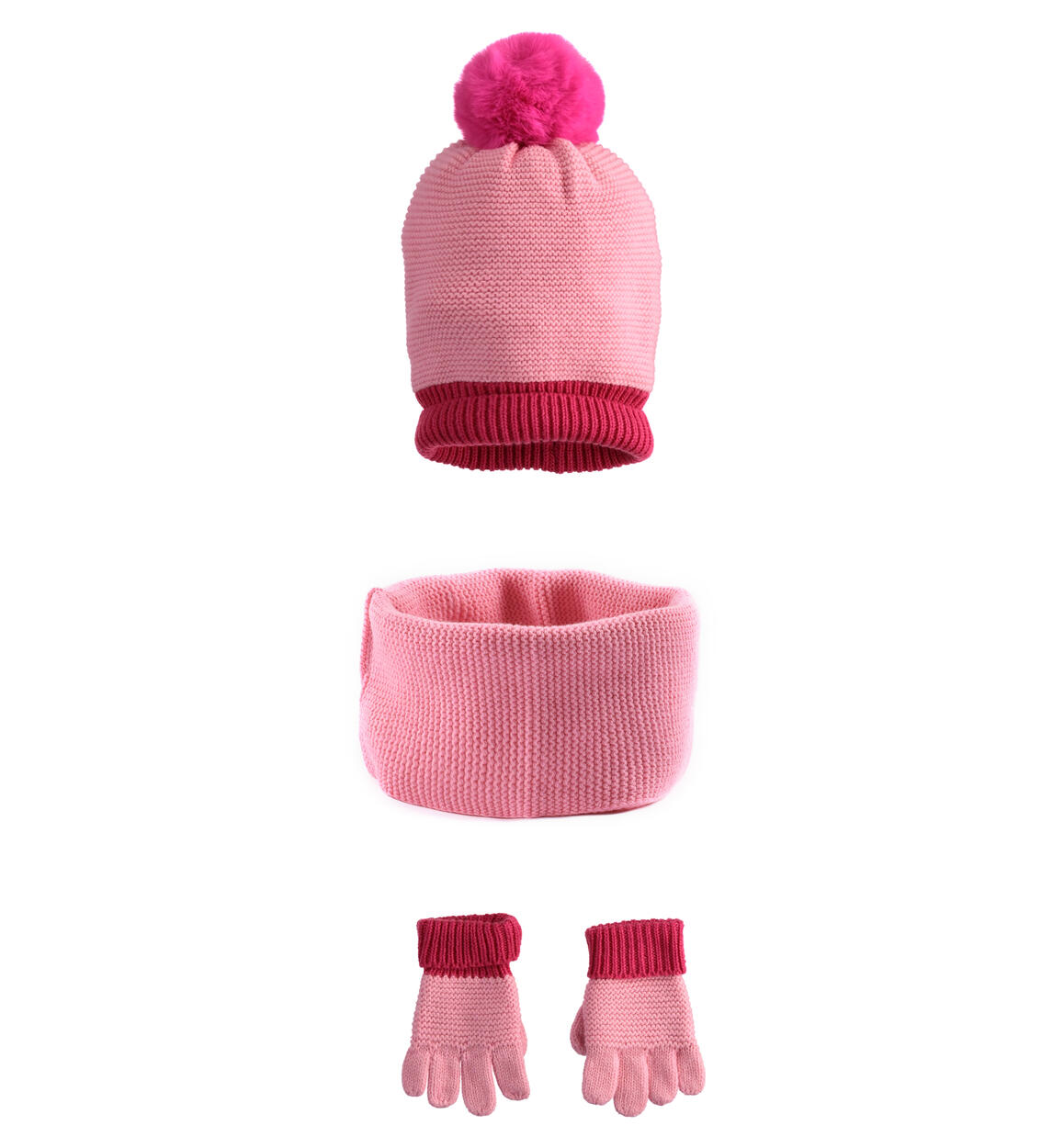 Set cappello sciarpa guanti bambina ROSA Sarabanda