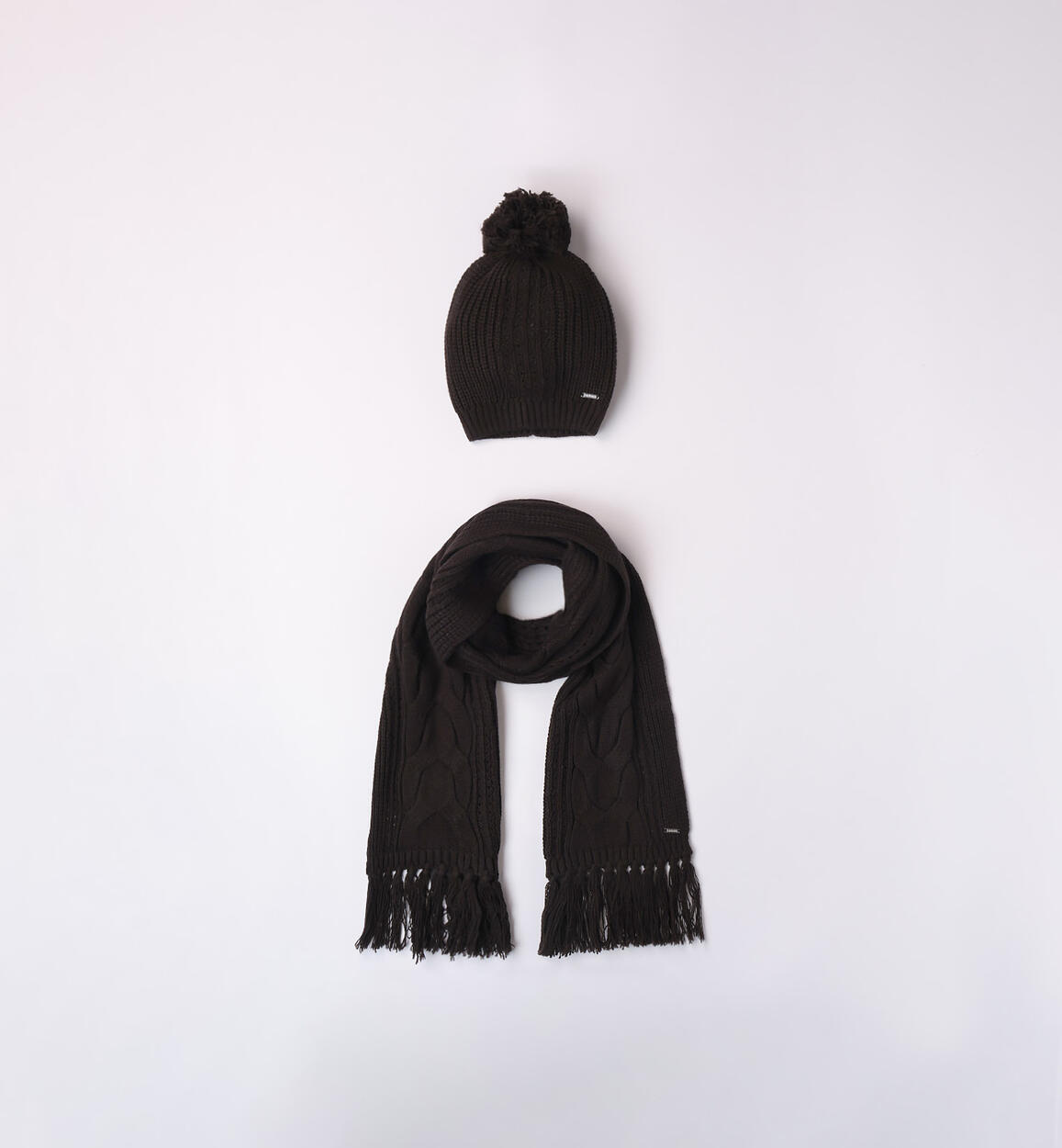 Sarabanda hat and scarf set for girls from 8 to 16 years old BLACK Sarabanda