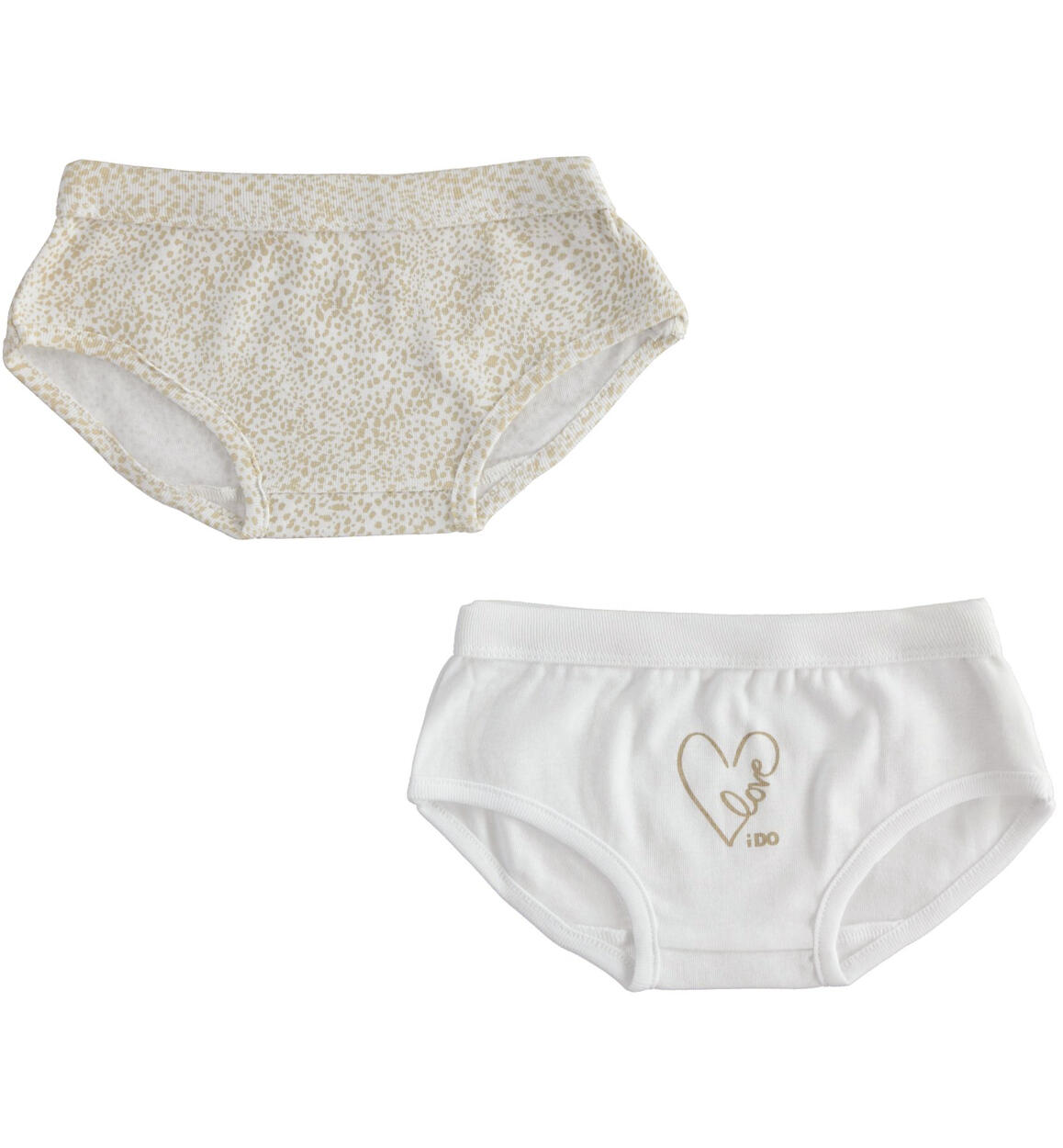 Set slip bambina in cotone BEIGE iDO