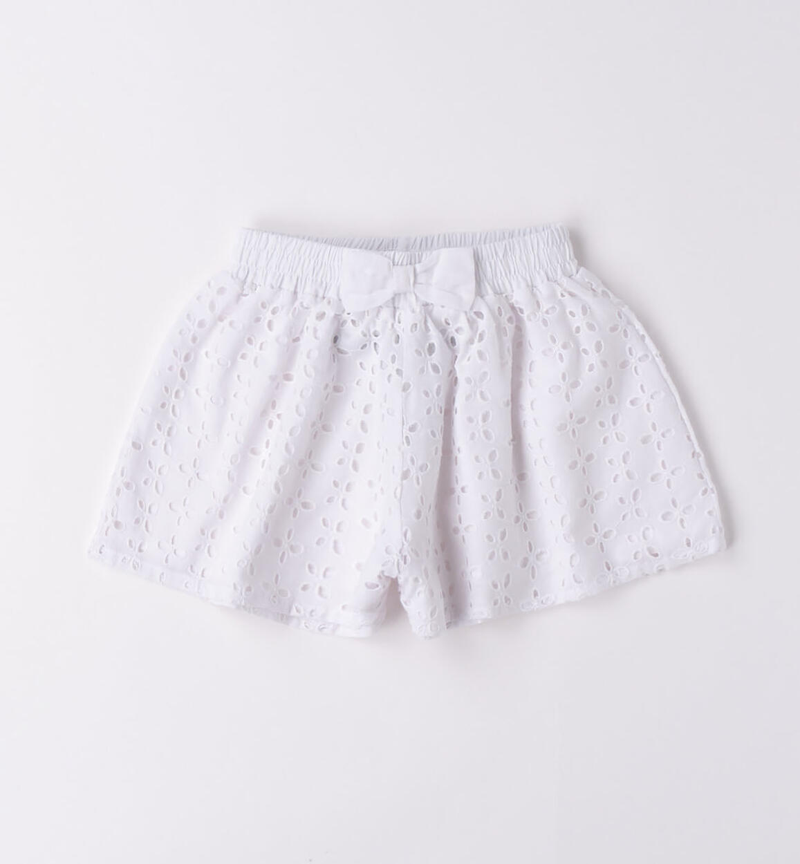 Short bambina in san gallo BIANCO iDO