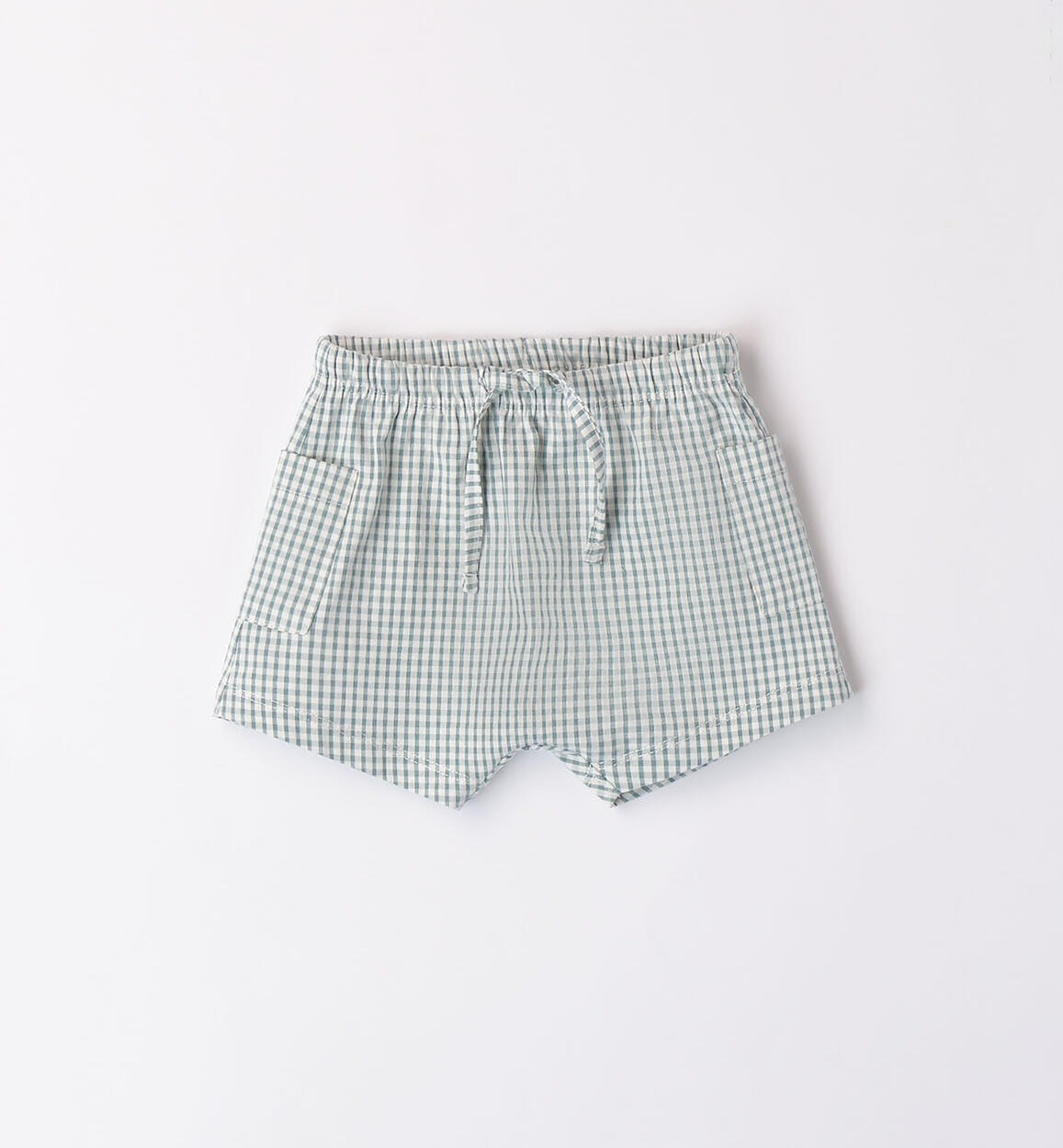 Shorts a quadri per bimbo VERDE iDO