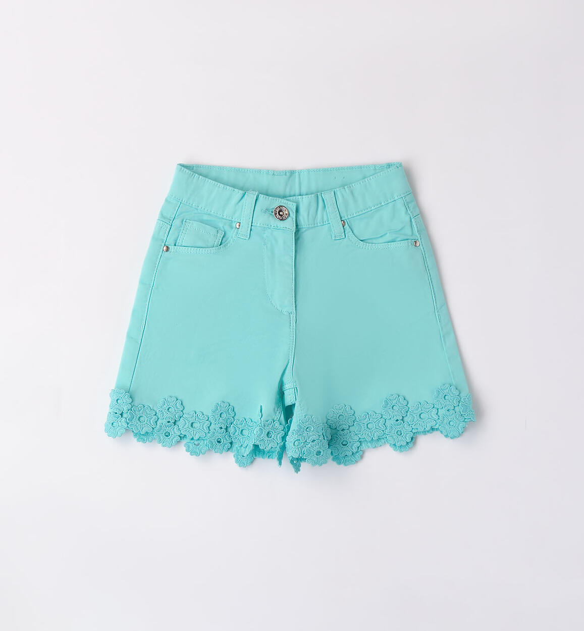 Shorts con passamaneria per bambina VERDE iDO