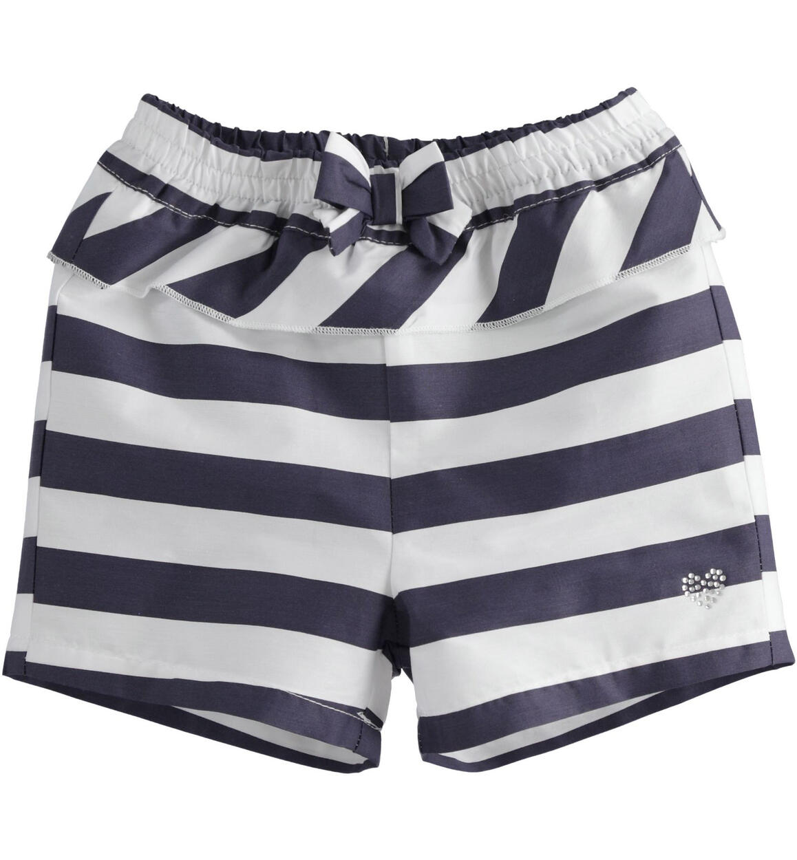 Shorts neonata fantasia rigata BIANCO iDO