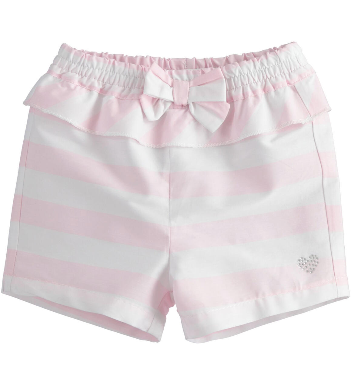 Shorts neonata fantasia rigata BIANCO iDO