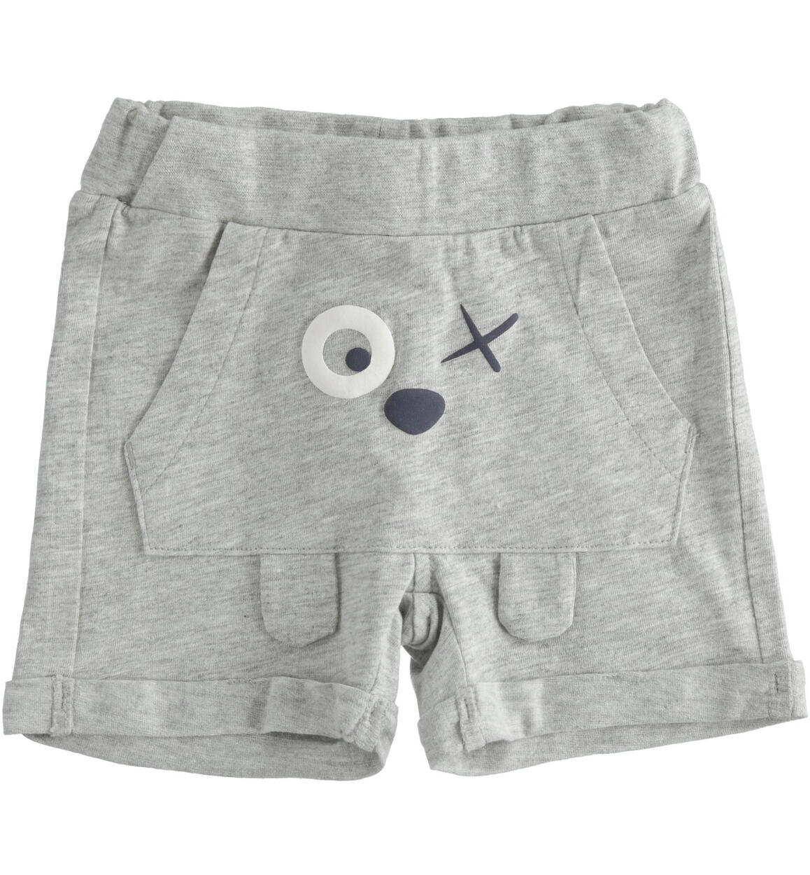 Shorts neonato con simpatiche applicazioni GRIGIO iDO