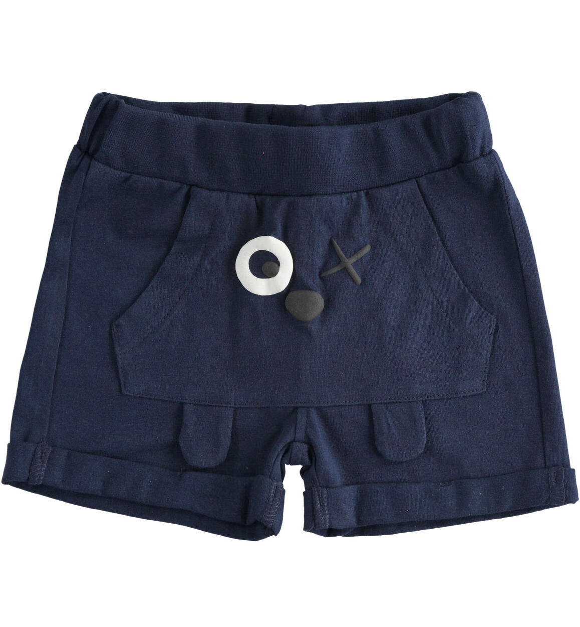 Shorts neonato con simpatiche applicazioni BLU iDO