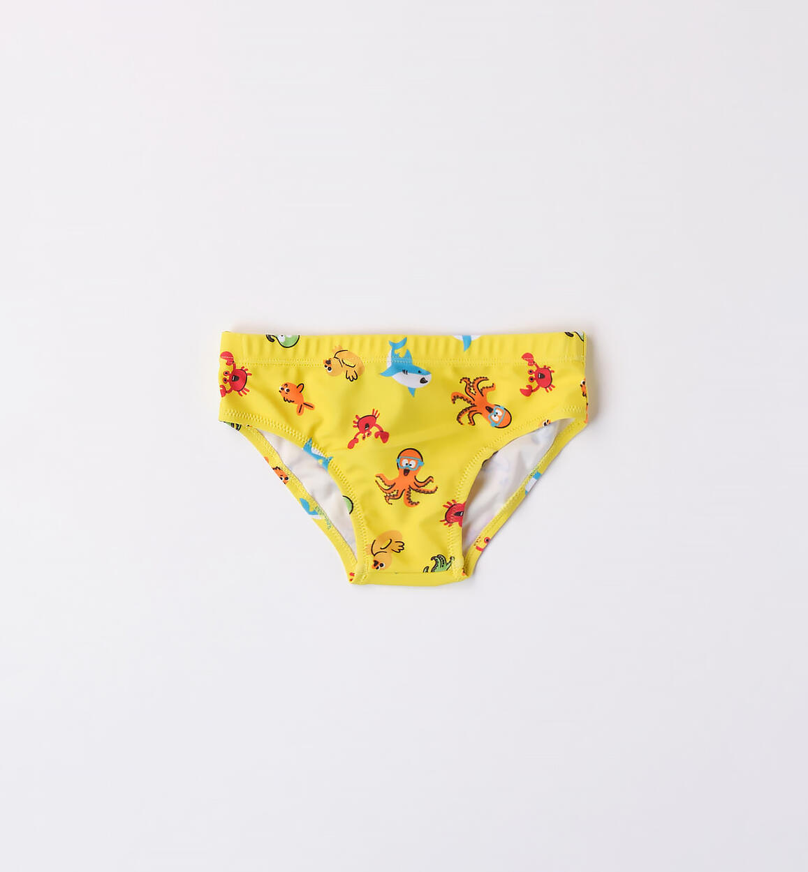 Swim shorts for boys with little fish YELLOW iDO