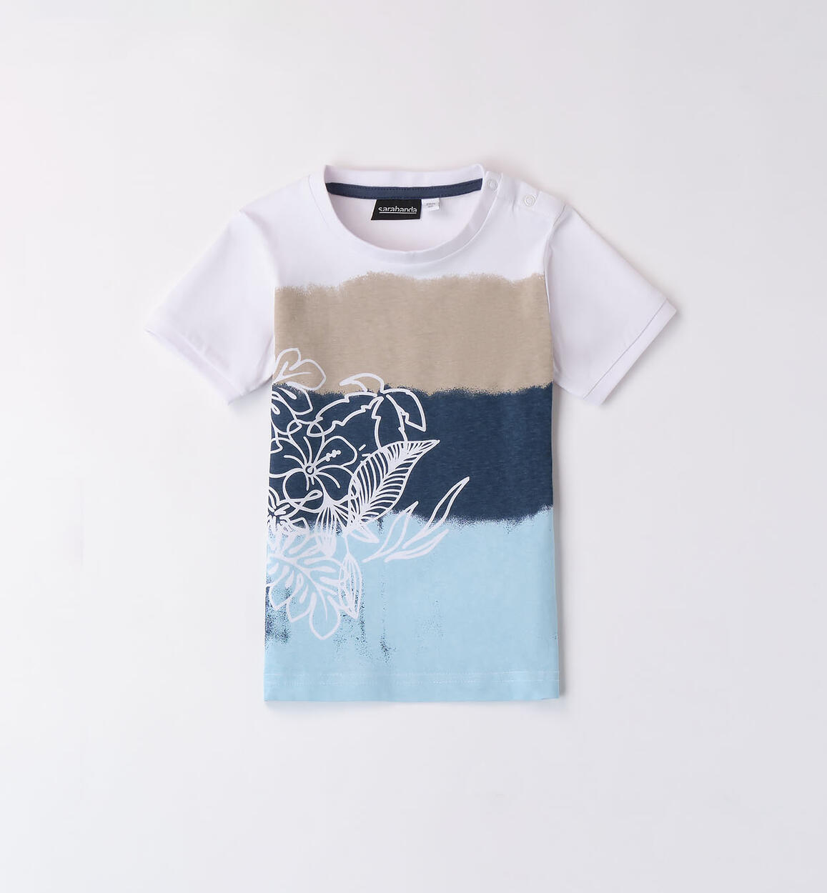 T-shirt 100% cotone bambino BIANCO Sarabanda