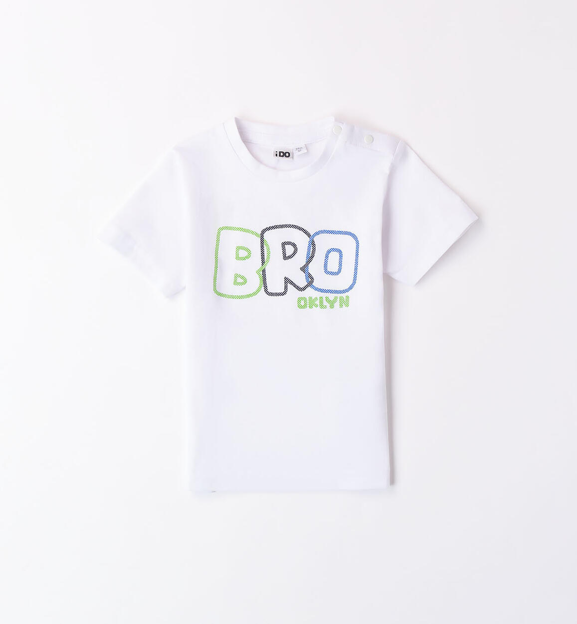 Boys' coloured T-shirt in 100% cotton WHITE iDO