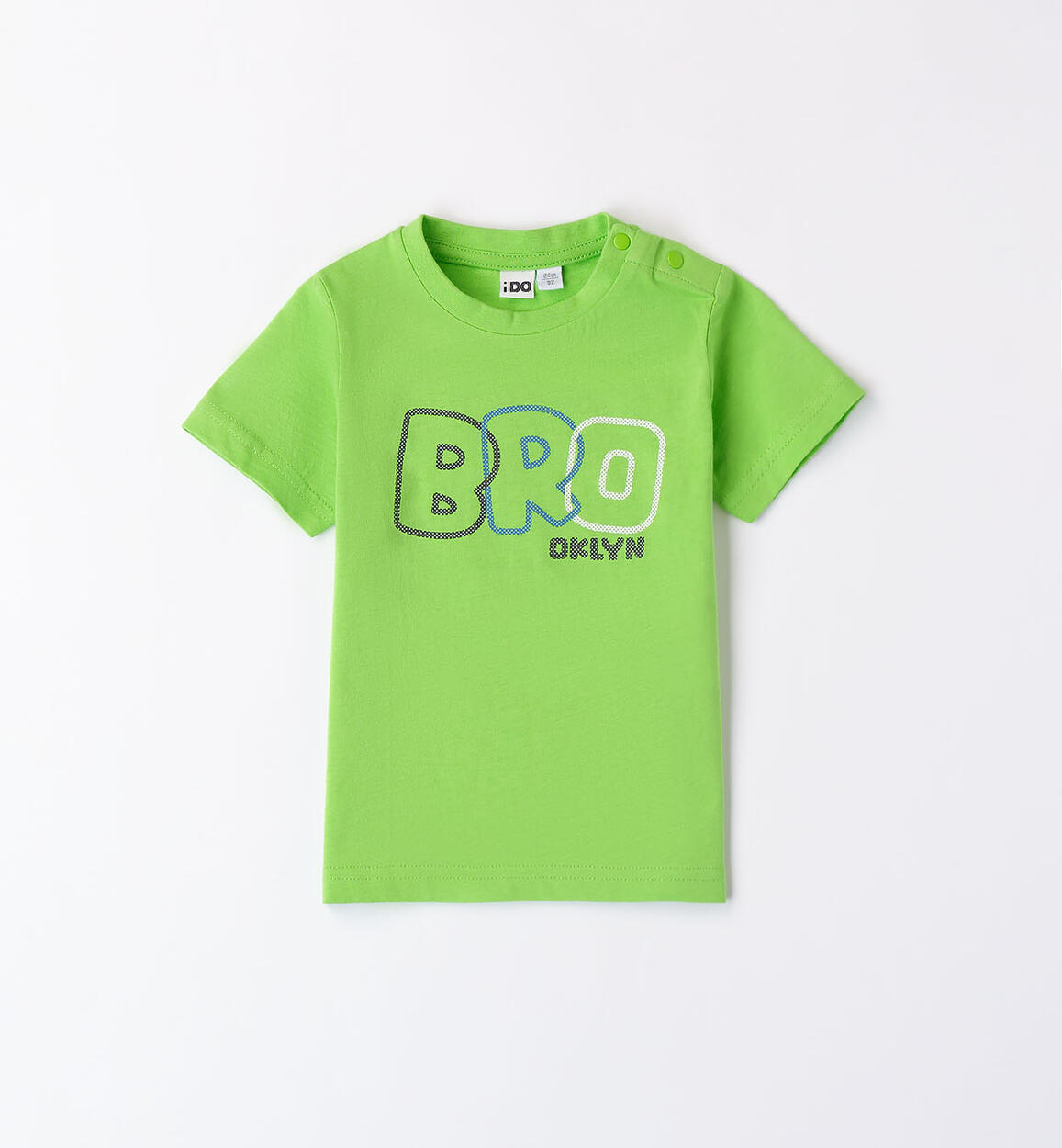 Boys' coloured T-shirt in 100% cotton GREEN iDO