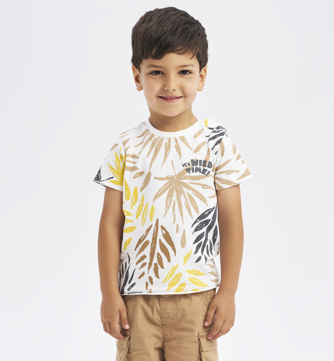 T-shirt 100% cotone per bambino BIANCO iDO