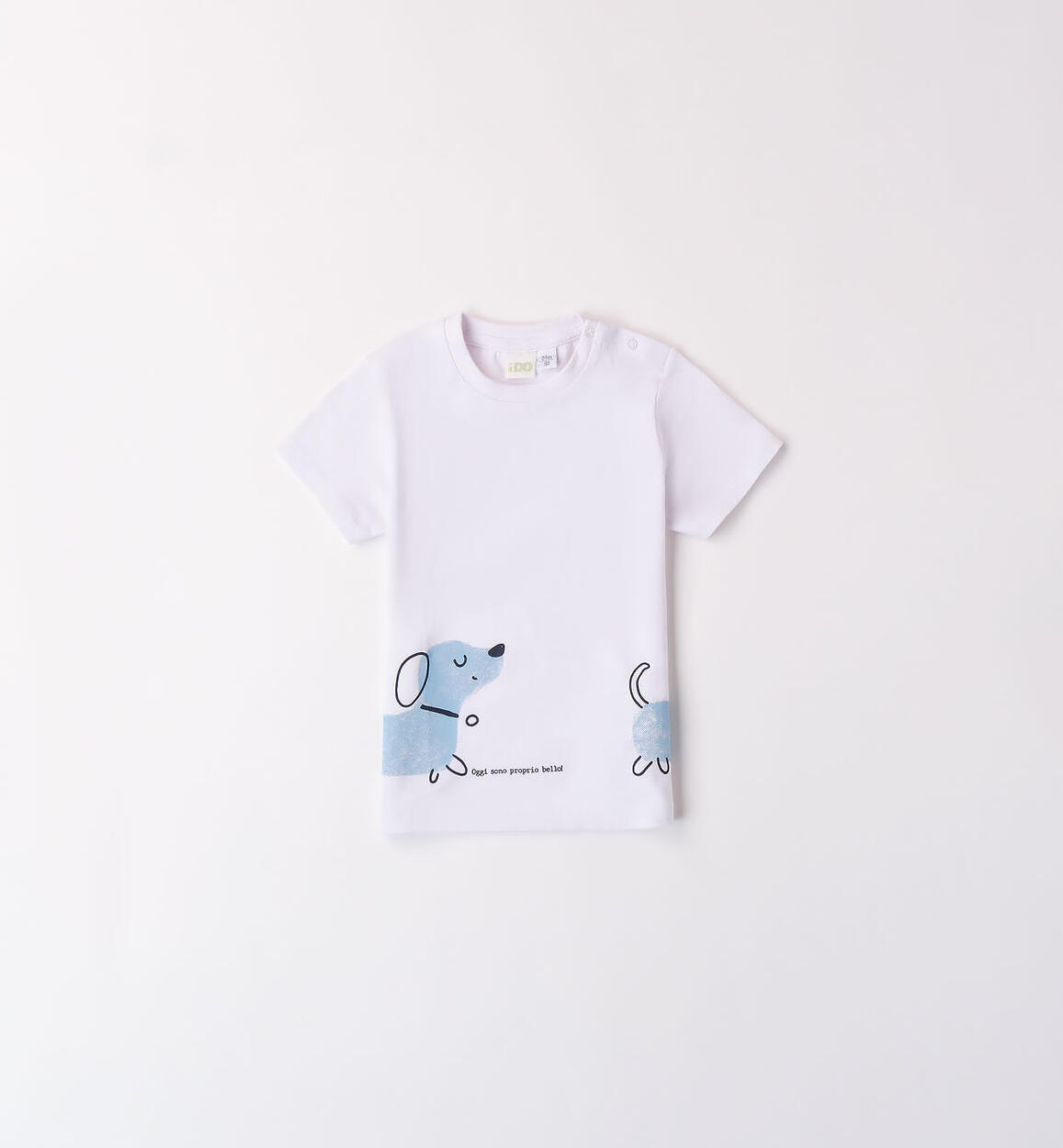 Boys' 100% cotton t-shirt WHITE iDO