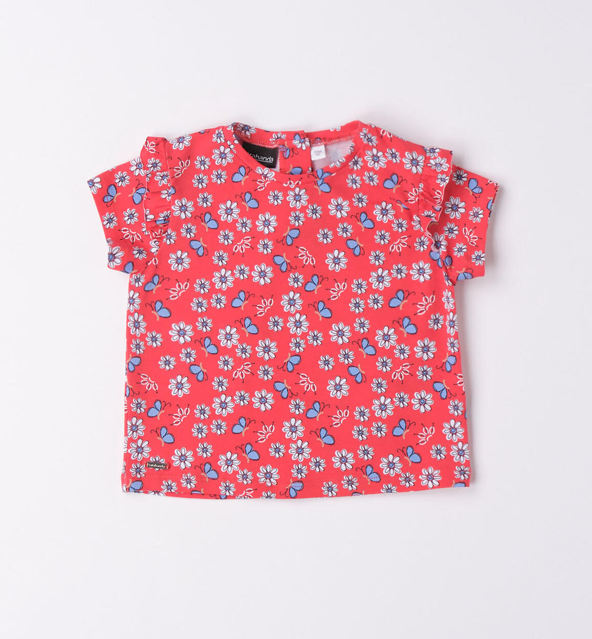 T-shirt a fiori bambina ROSSO Sarabanda