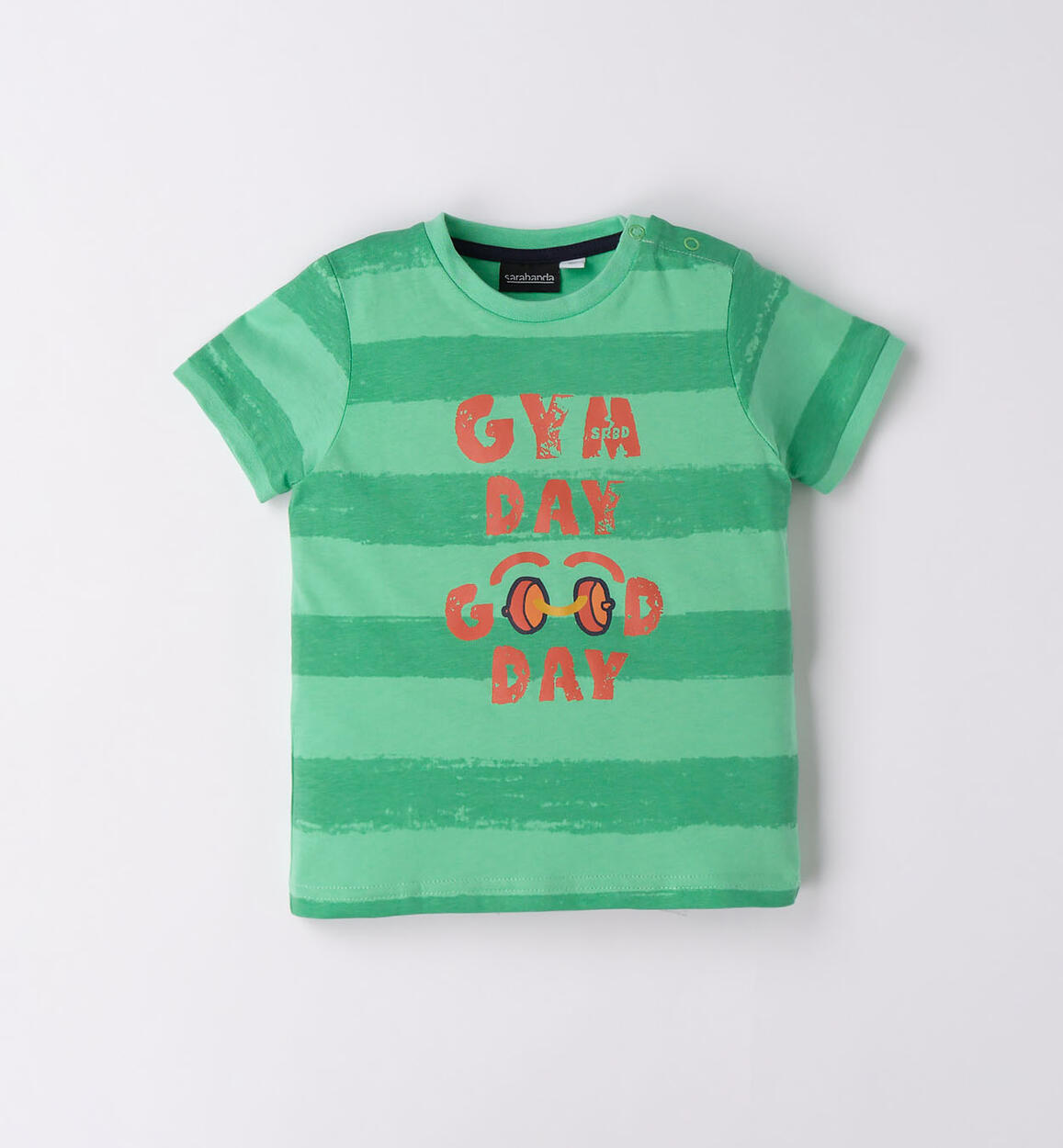 T-shirt a righe bambino VERDE Sarabanda