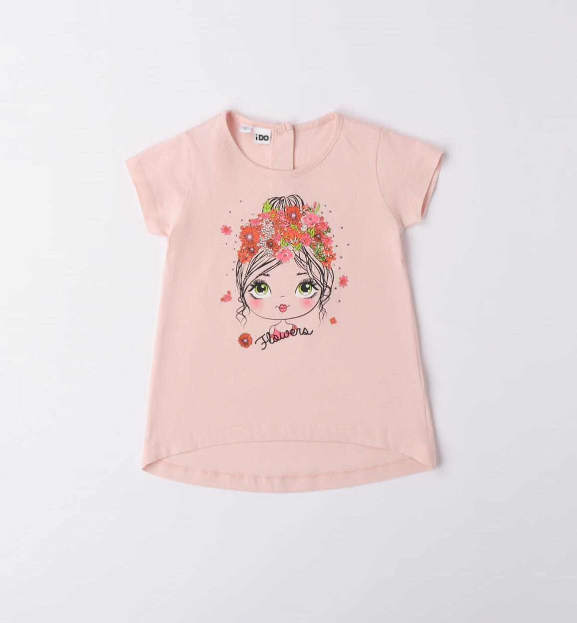 T-shirt bambina 100% cotone ROSA iDO