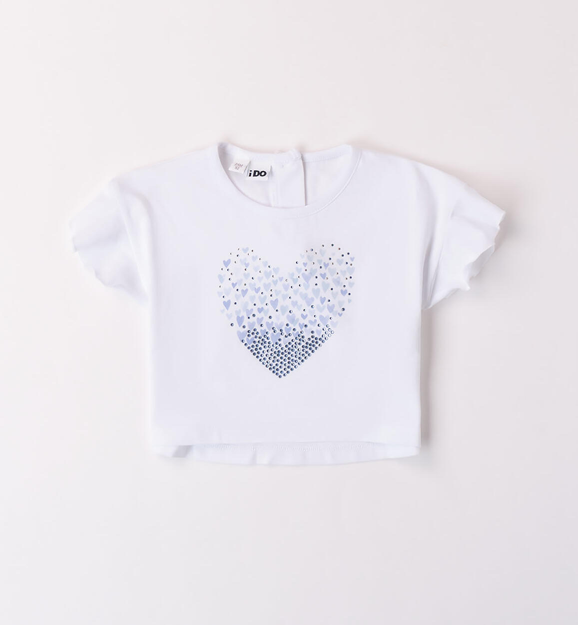 T-shirt bambina con cuore BIANCO iDO