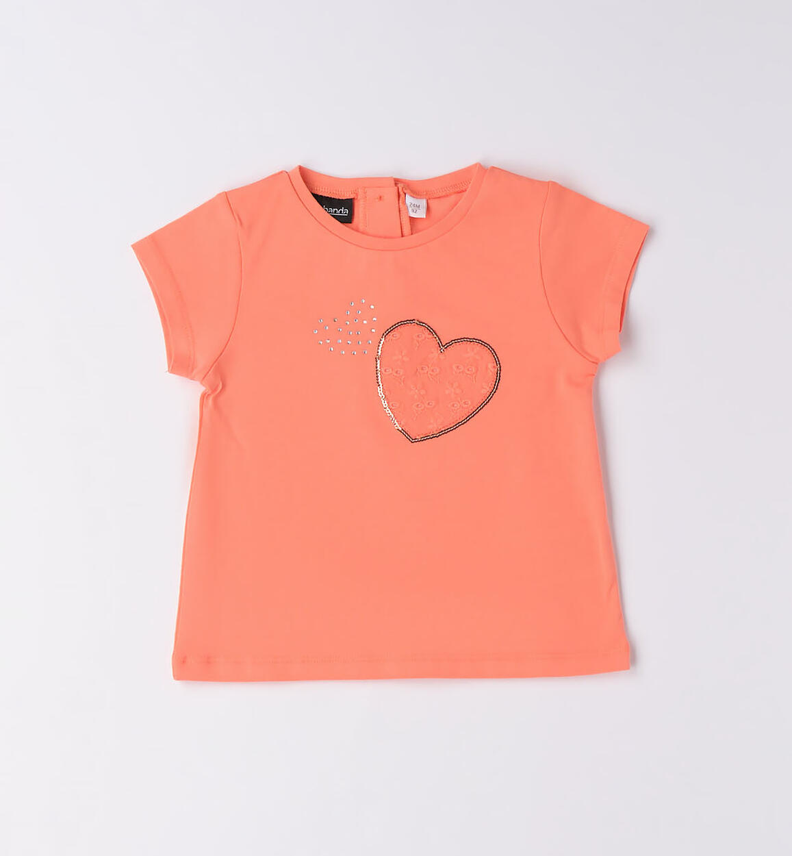 T-shirt bambina con cuori ARANCIONE Sarabanda