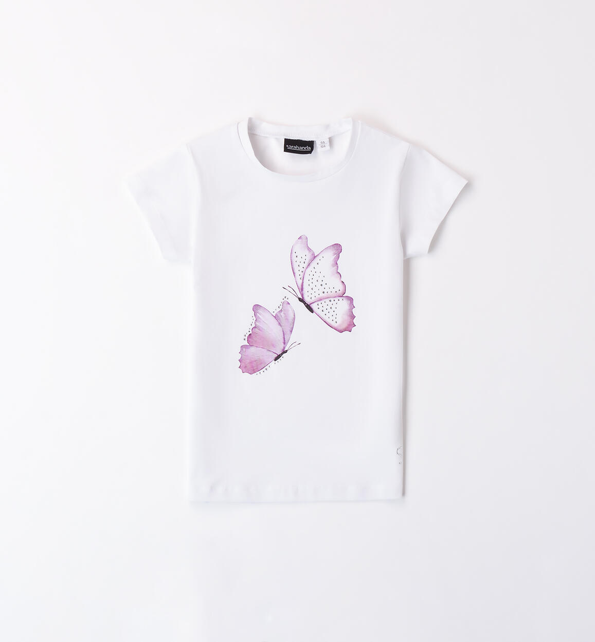 T-shirt bambina con farfalle BIANCO Sarabanda