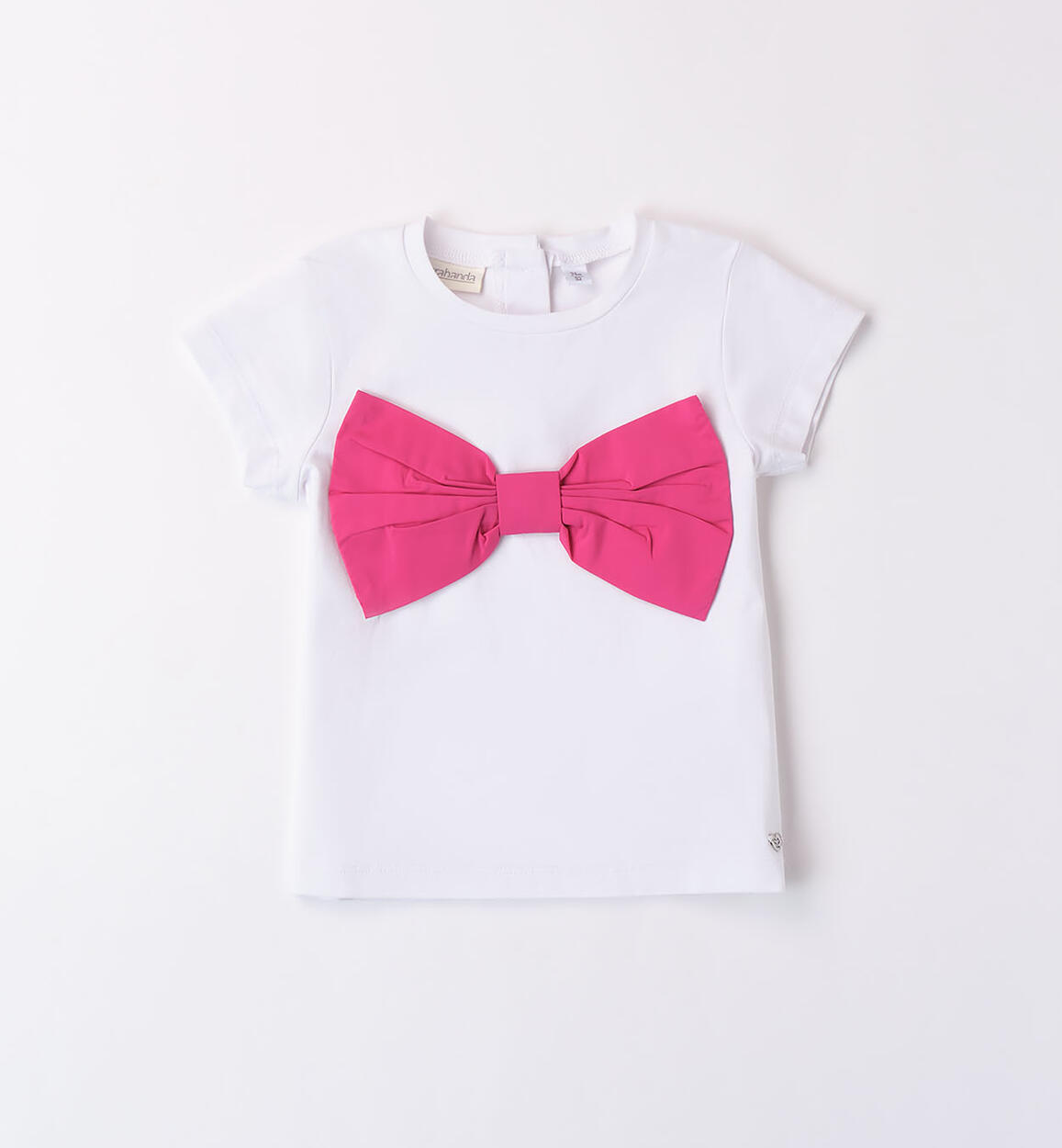 T-shirt bambina con fiocco FUCSIA Sarabanda