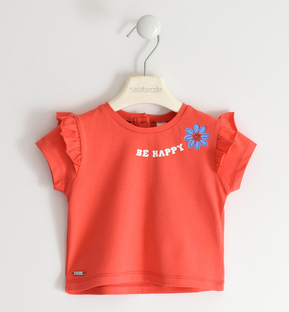 T-shirt bambina ruches ROSSO Sarabanda