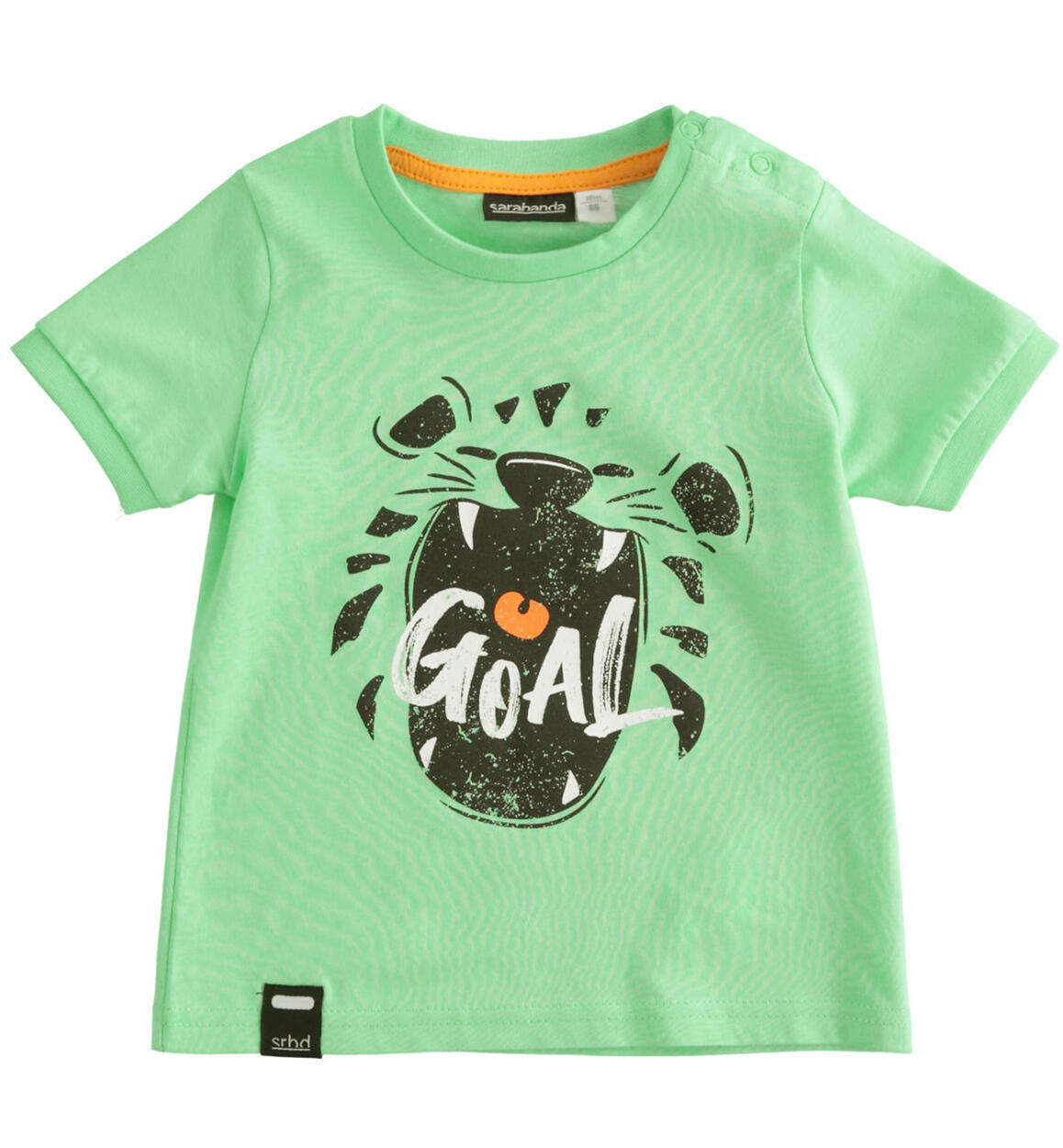 T-shirt bambino 100% cotone con stampa e scritta "goal" ROSSO Sarabanda-Promo