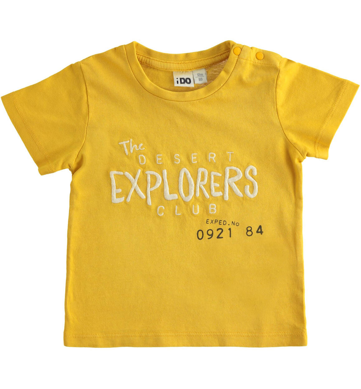 T-shirt bambino 100% cotone con stampa GIALLO iDO