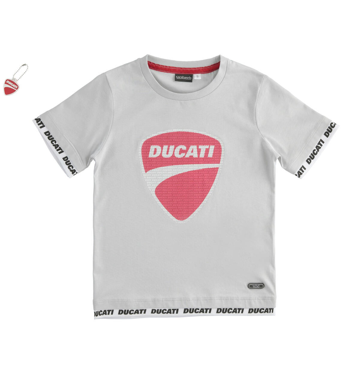 T-shirt bambino 100% cotone Sarabanda interpreta Ducati GRIGIO Sarabanda