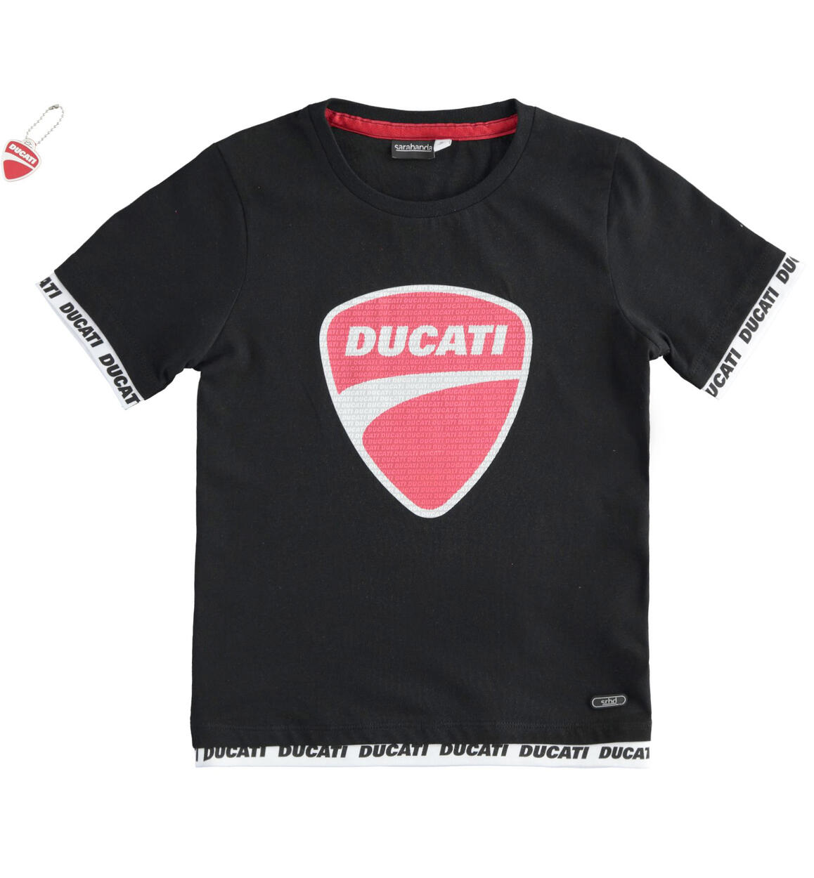 T-shirt bambino 100% cotone Sarabanda interpreta Ducati NERO Sarabanda