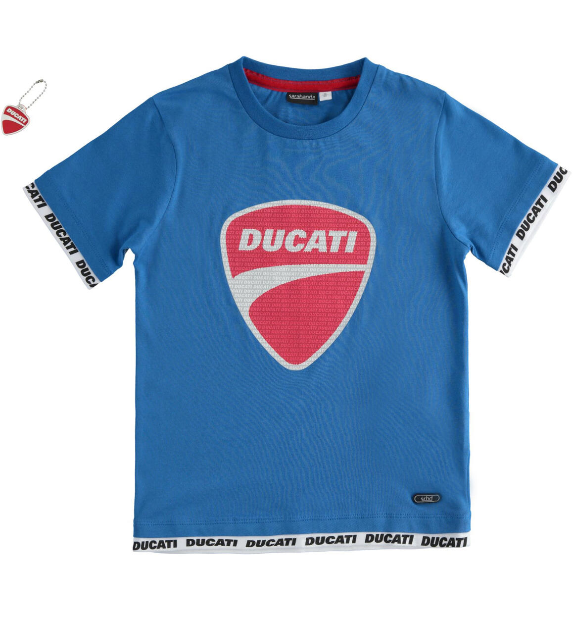 T-shirt bambino 100% cotone Sarabanda interpreta Ducati BLU Sarabanda