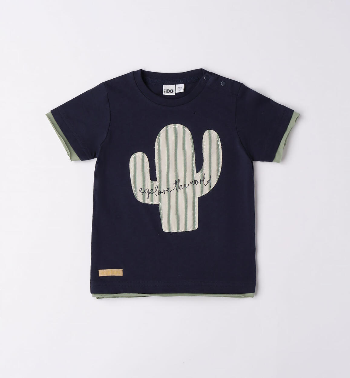 T-shirt bambino cactus BLU iDO