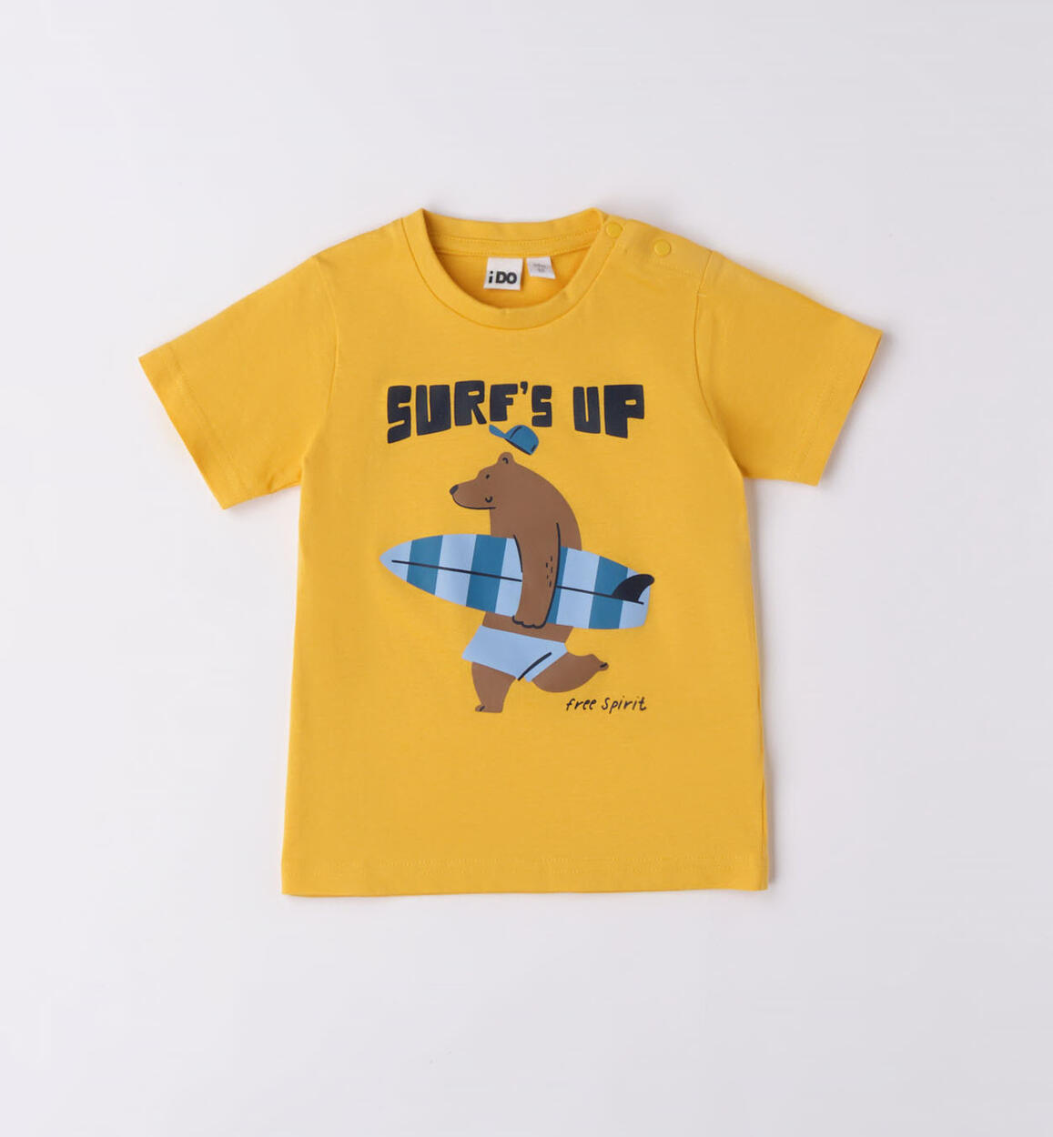 T-shirt bambino con orso GIALLO iDO