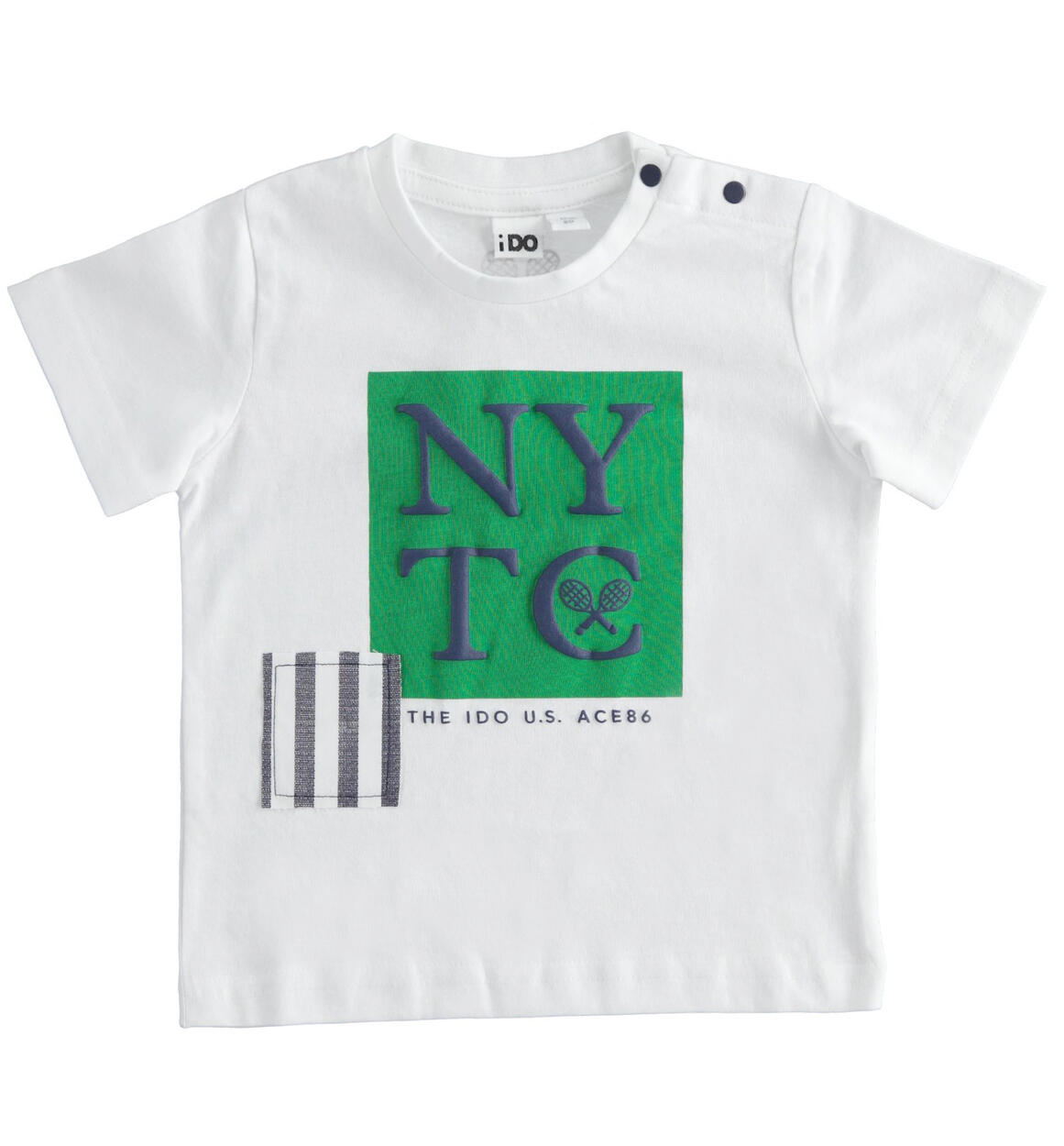 T-shirt bambino con stampa 100% cotone BIANCO iDO