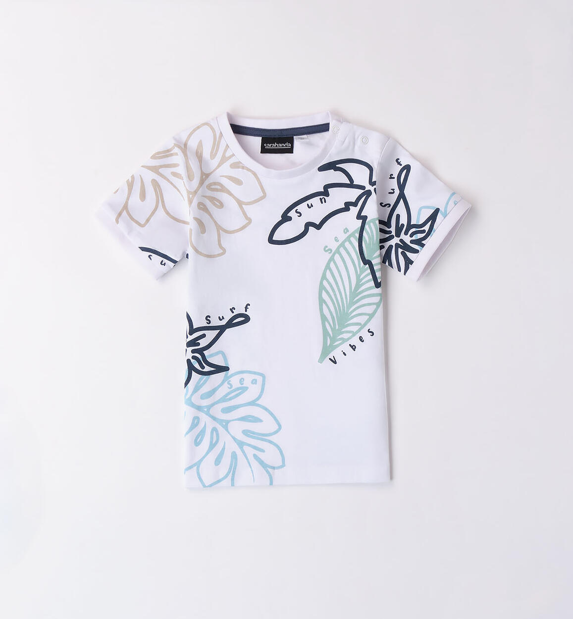 T-shirt bambino in 100% cotone BIANCO Sarabanda