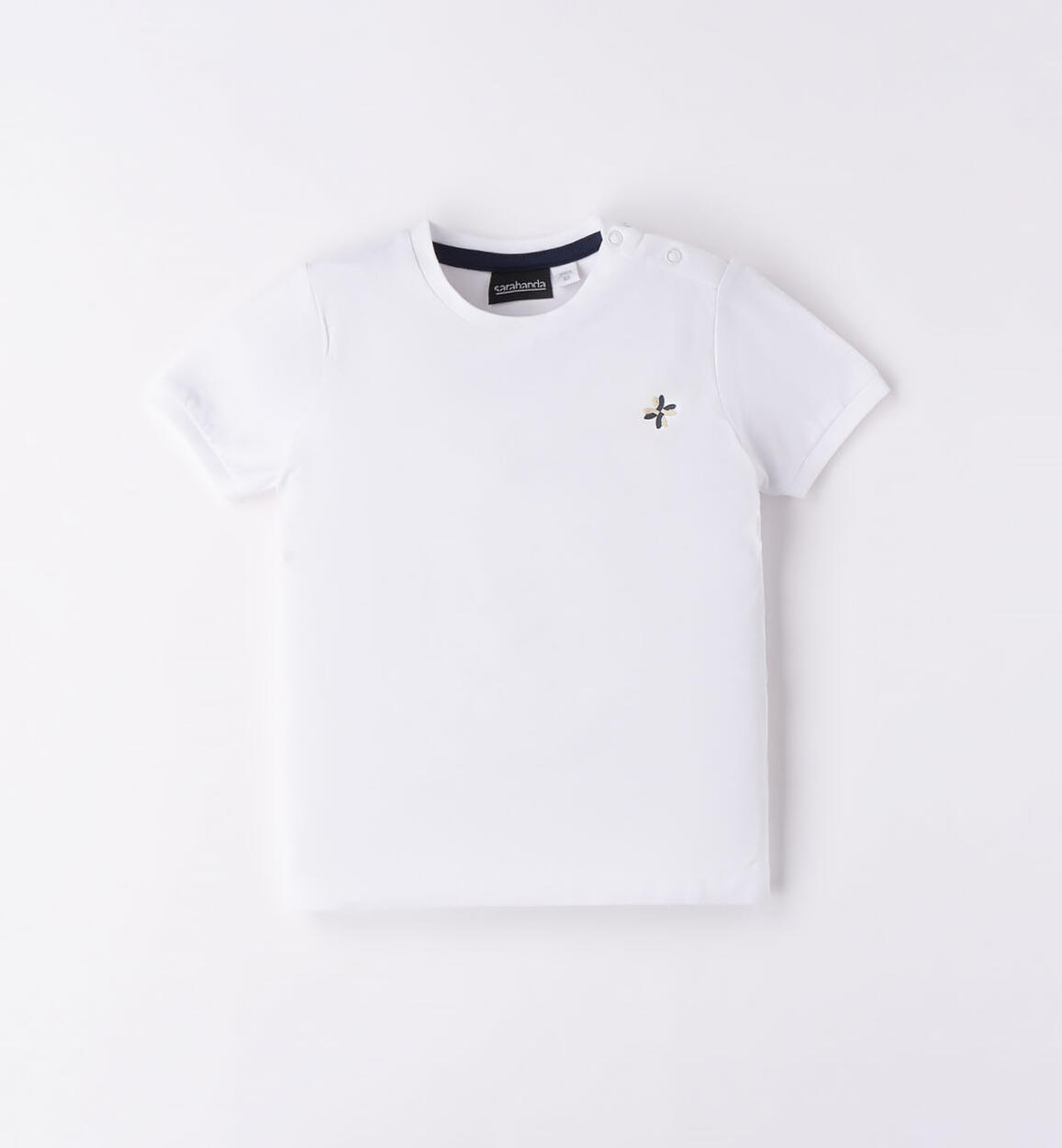 T-shirt bambino jersey stretch BIANCO Sarabanda