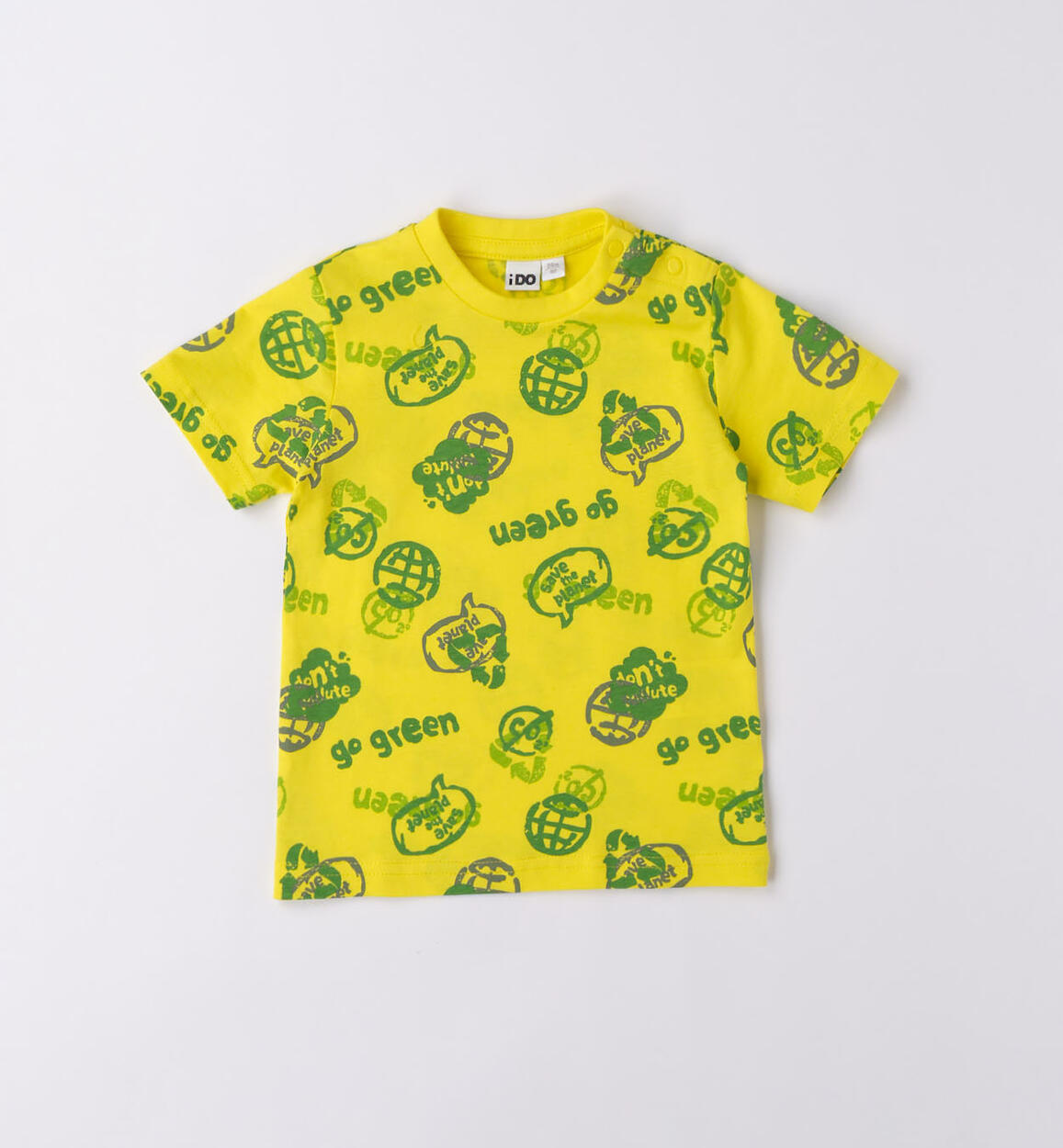 T-shirt bambino scritte GIALLO iDO