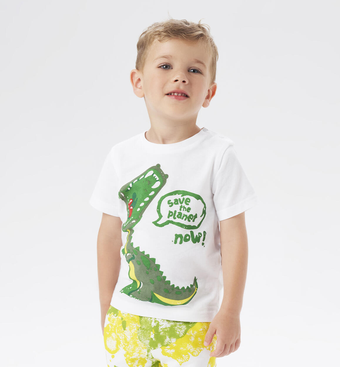 T-shirt bambino varie grafiche BIANCO iDO