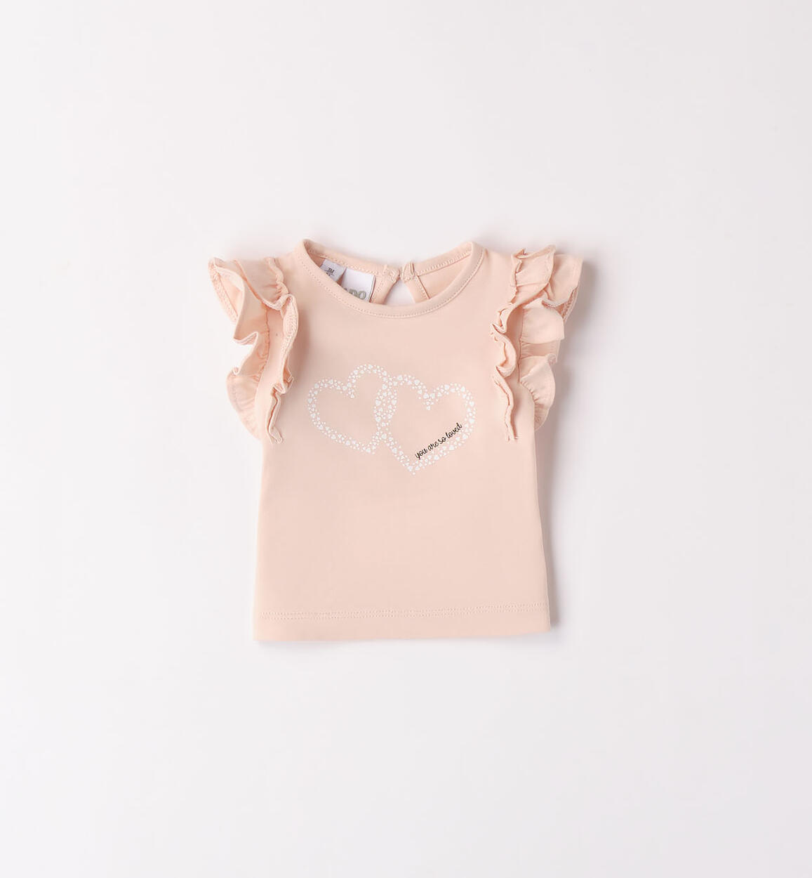 T-shirt bimba con cuori BEIGE iDO