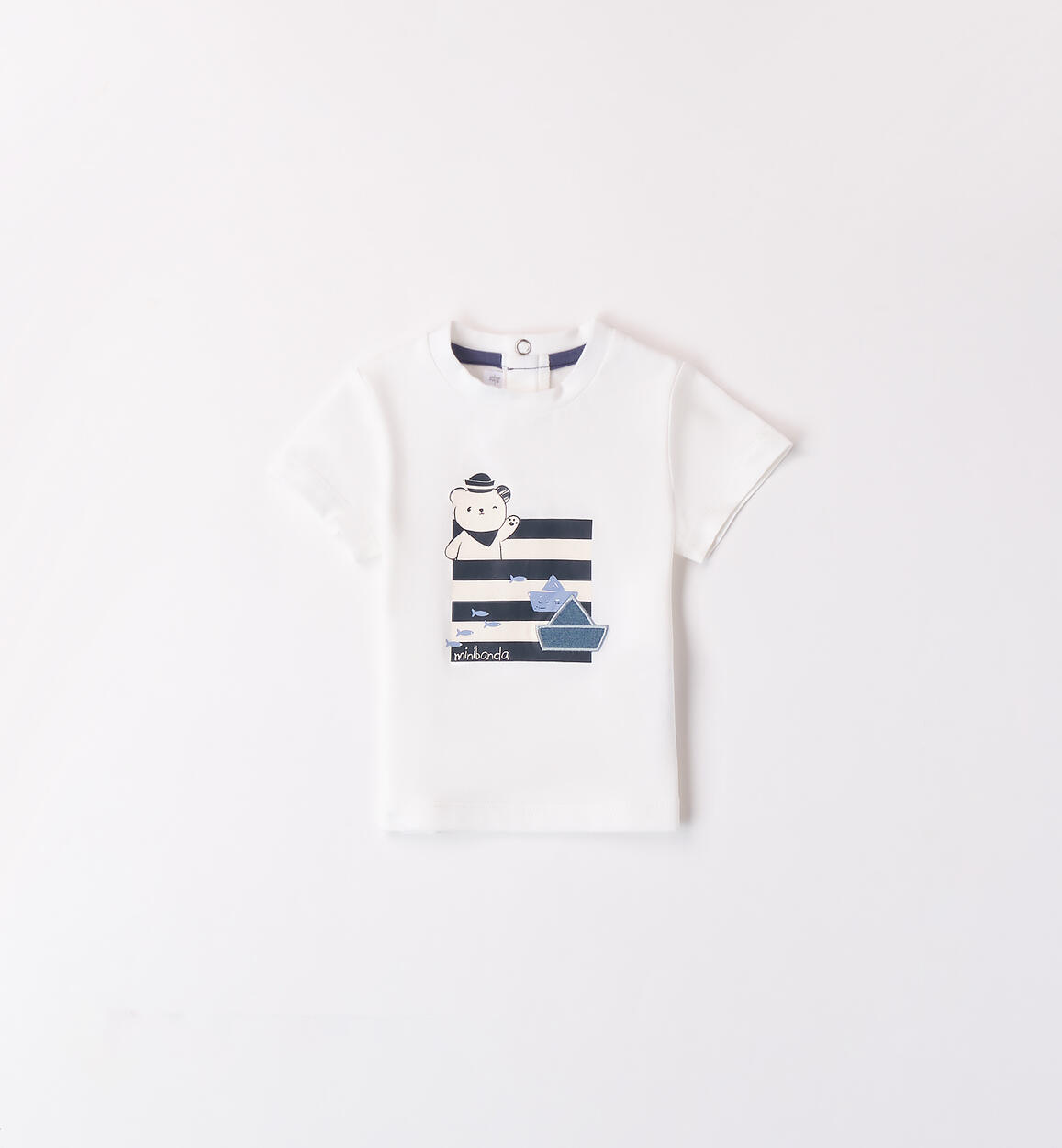 T-shirt bimbo con stampa BIANCO Minibanda