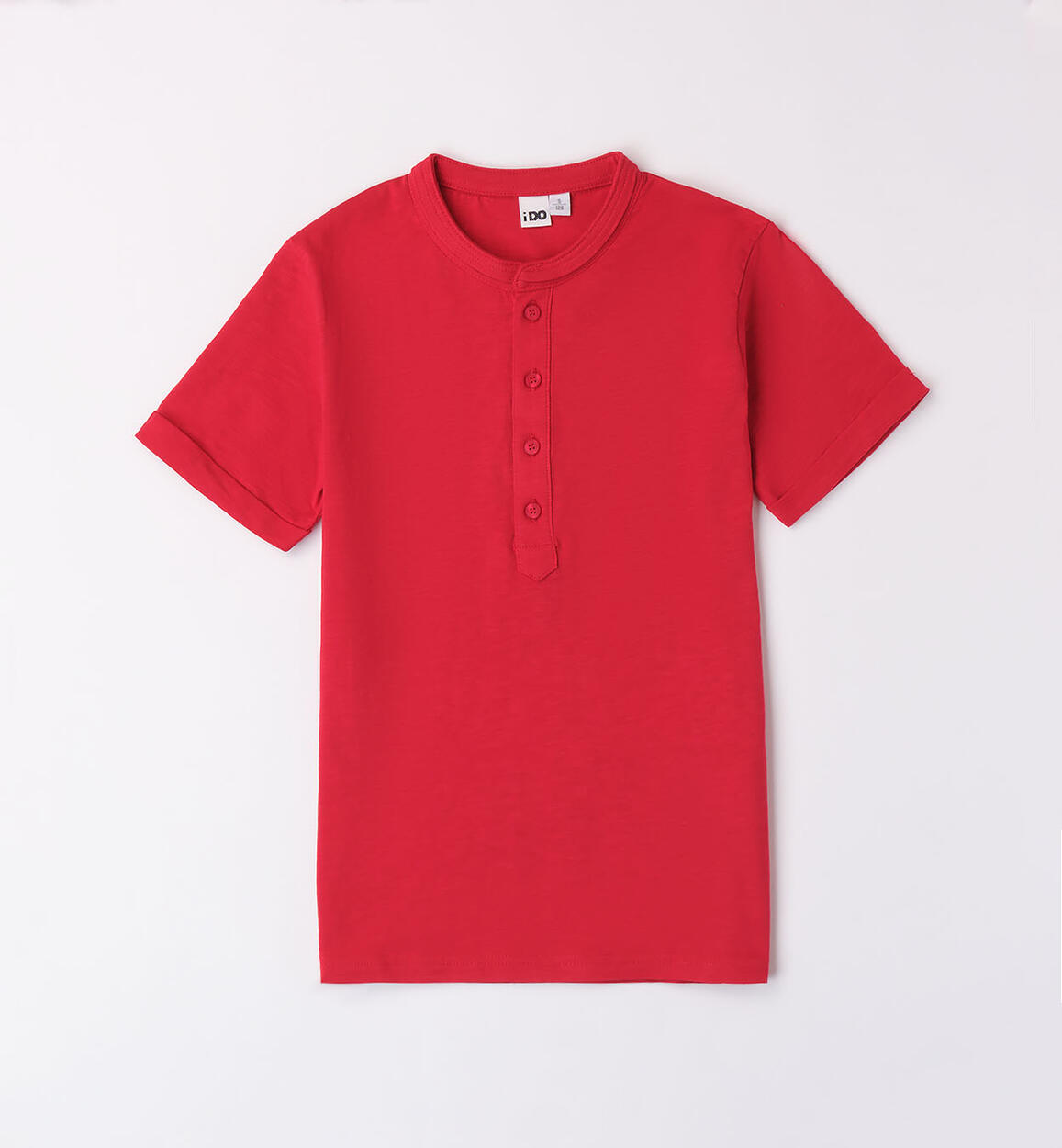 T-shirt con bottoni per ragazzo ROSSO iDO