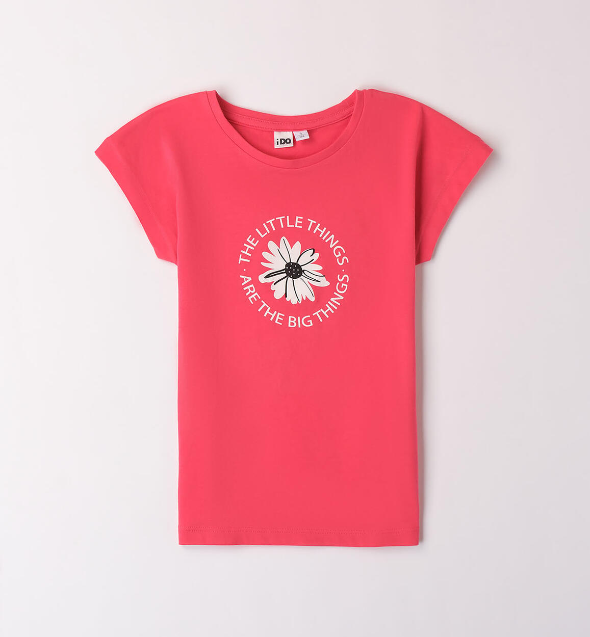 T-shirt con fiore per ragazza ROSSO iDO