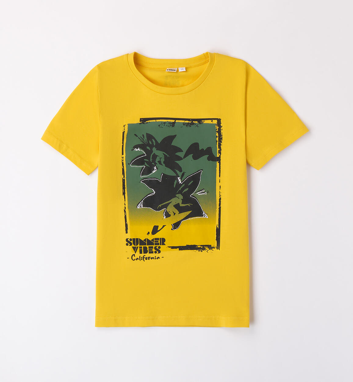 T-shirt con maxi stampa GIALLO iDO